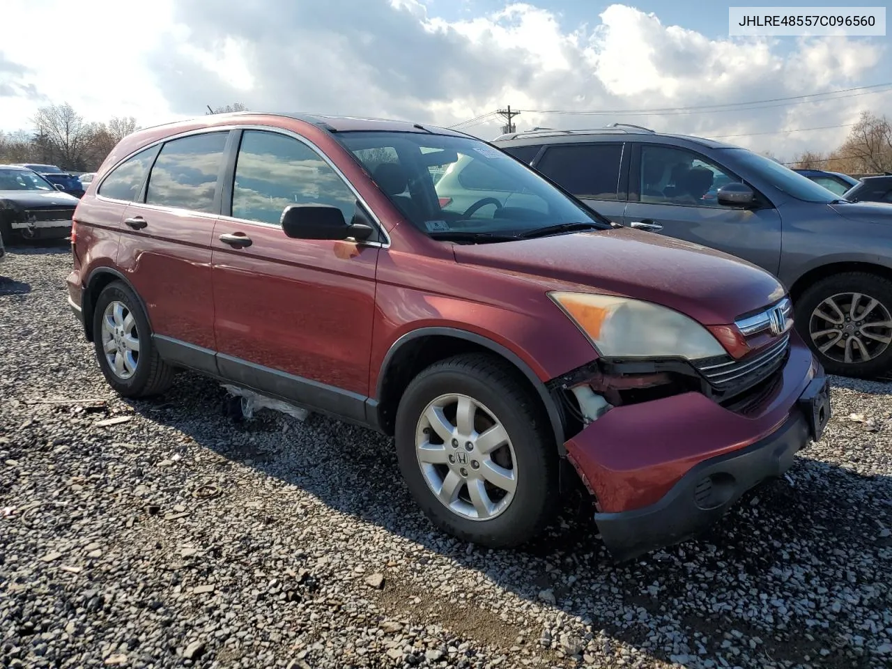 2007 Honda Cr-V Ex VIN: JHLRE48557C096560 Lot: 77281514