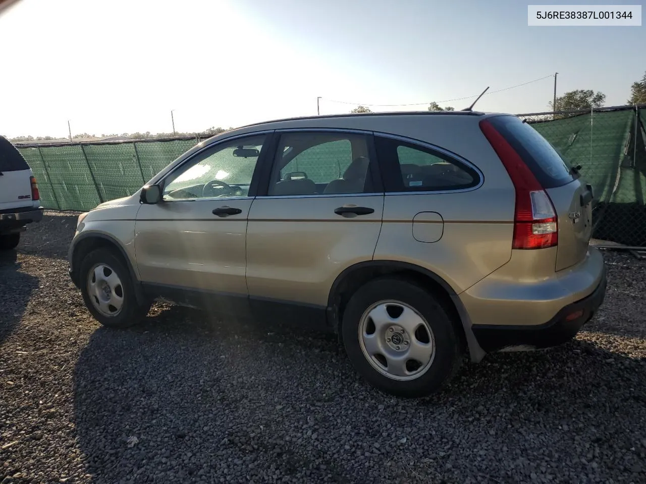 2007 Honda Cr-V Lx VIN: 5J6RE38387L001344 Lot: 77335974