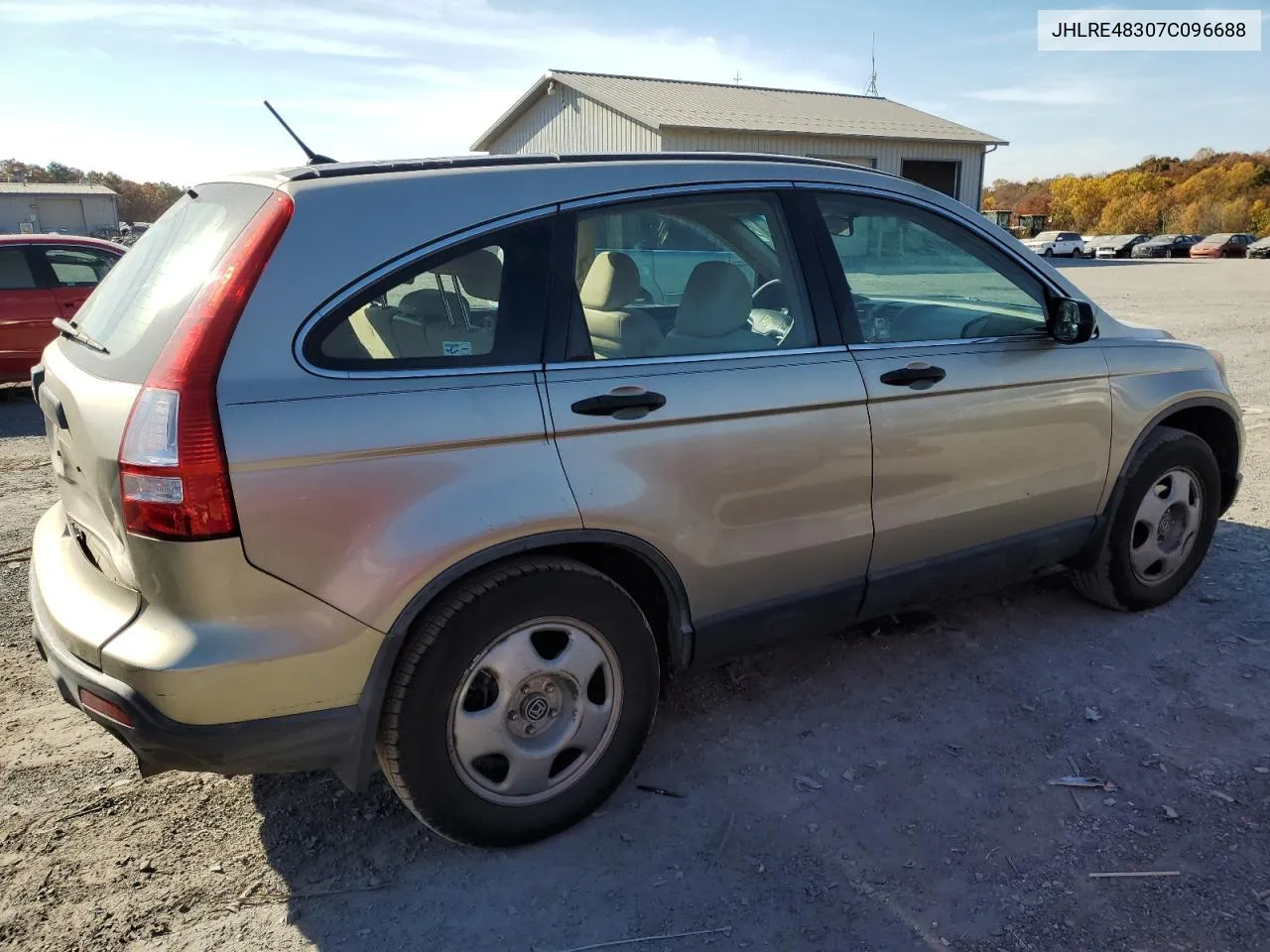 2007 Honda Cr-V Lx VIN: JHLRE48307C096688 Lot: 77521854