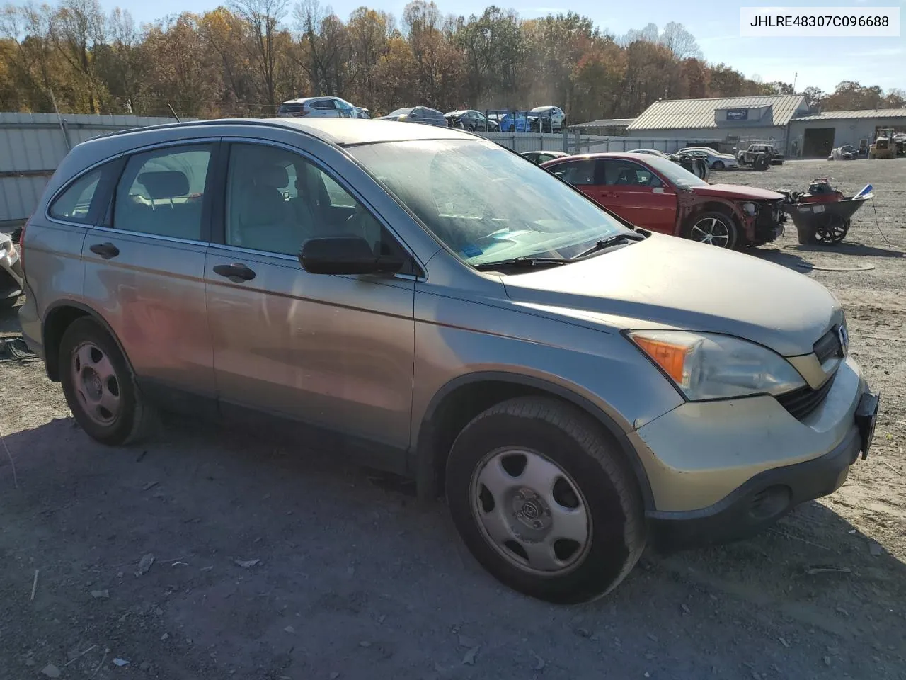 2007 Honda Cr-V Lx VIN: JHLRE48307C096688 Lot: 77521854