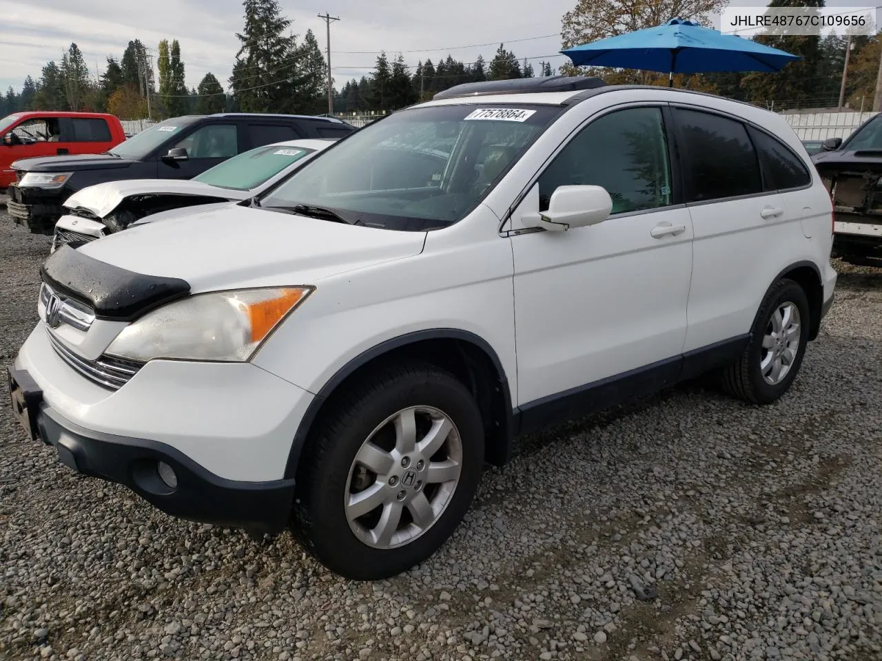 2007 Honda Cr-V Exl VIN: JHLRE48767C109656 Lot: 77578864