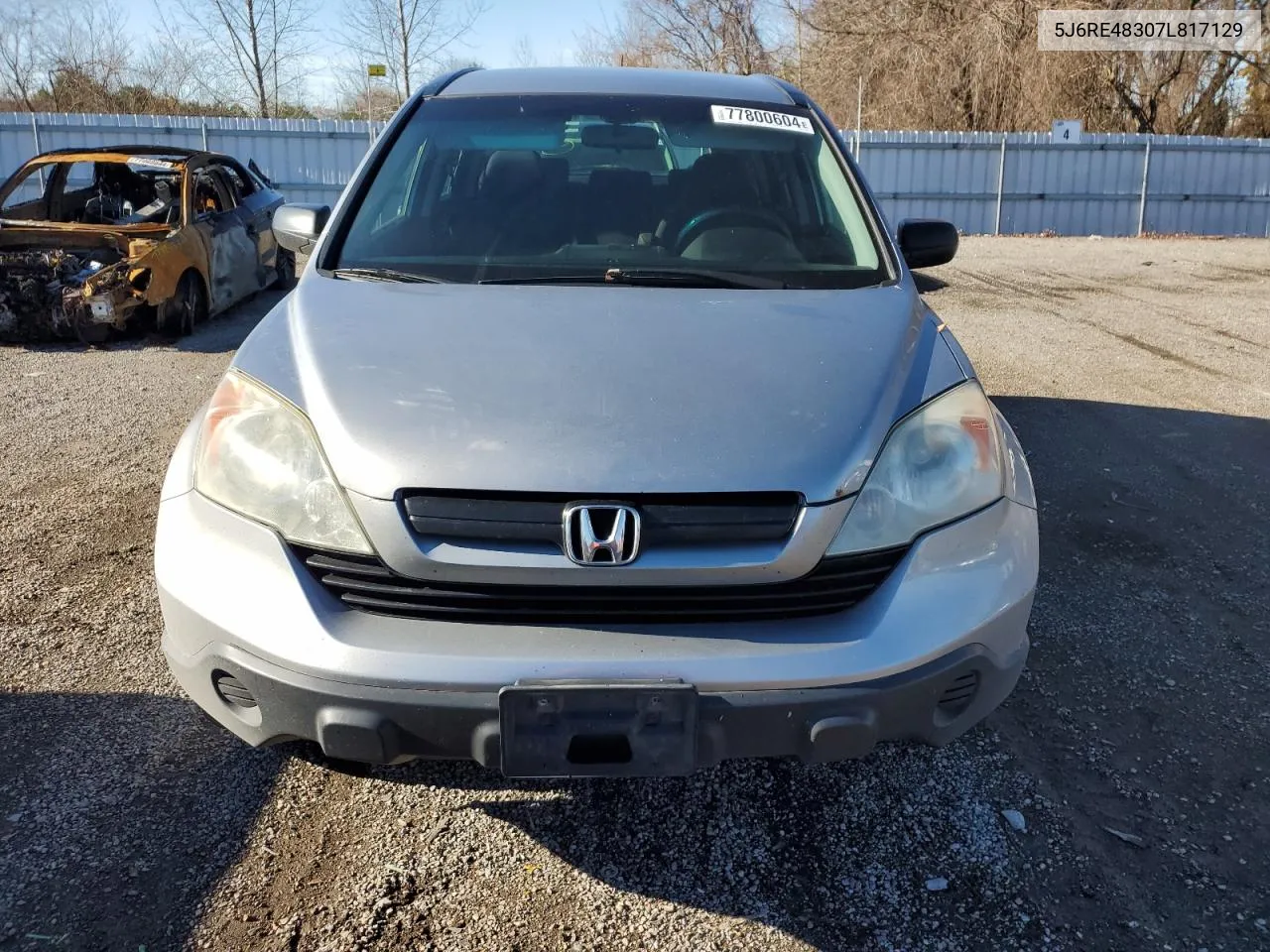 2007 Honda Cr-V Lx VIN: 5J6RE48307L817129 Lot: 77800604