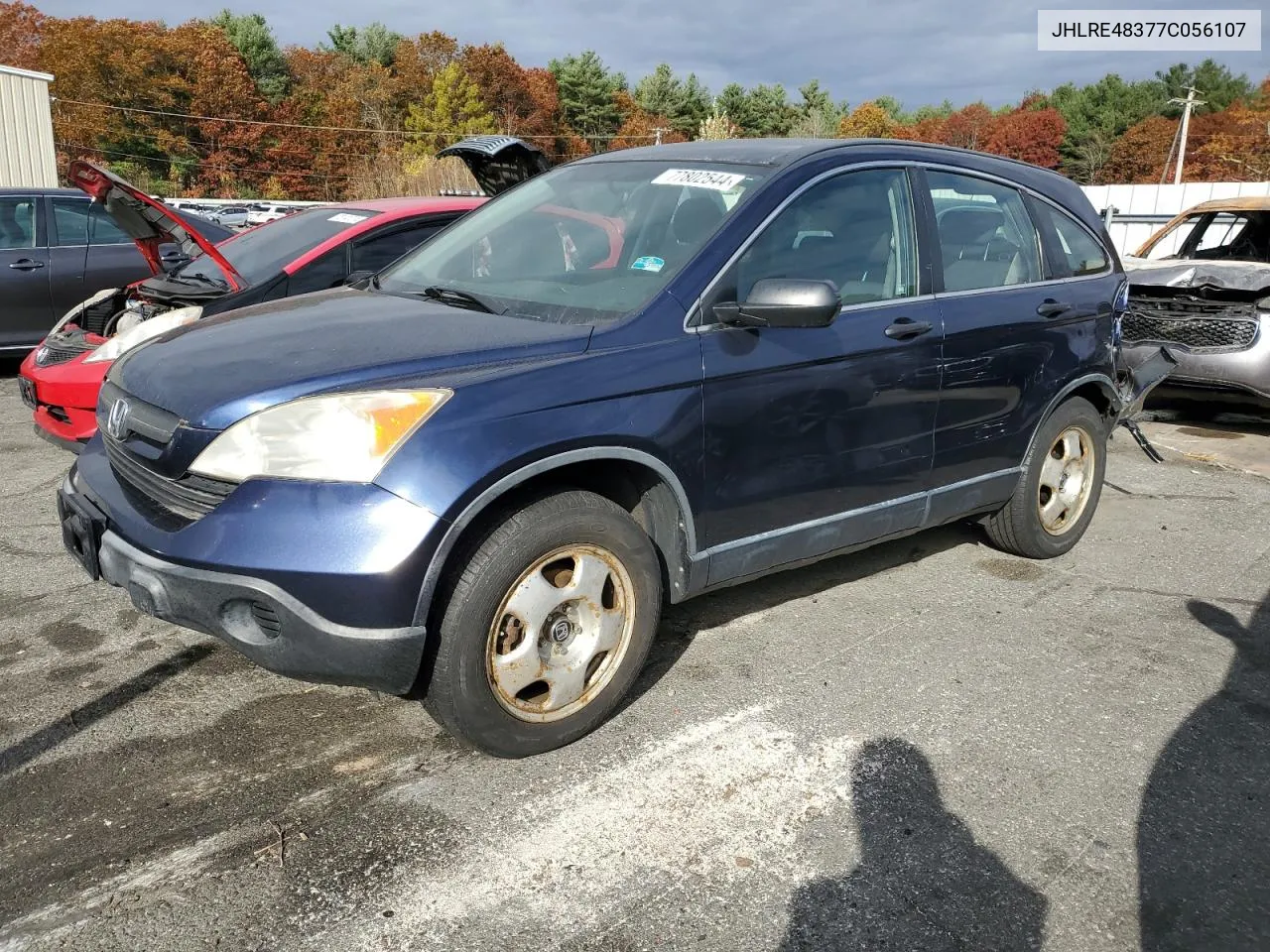 2007 Honda Cr-V Lx VIN: JHLRE48377C056107 Lot: 77802544