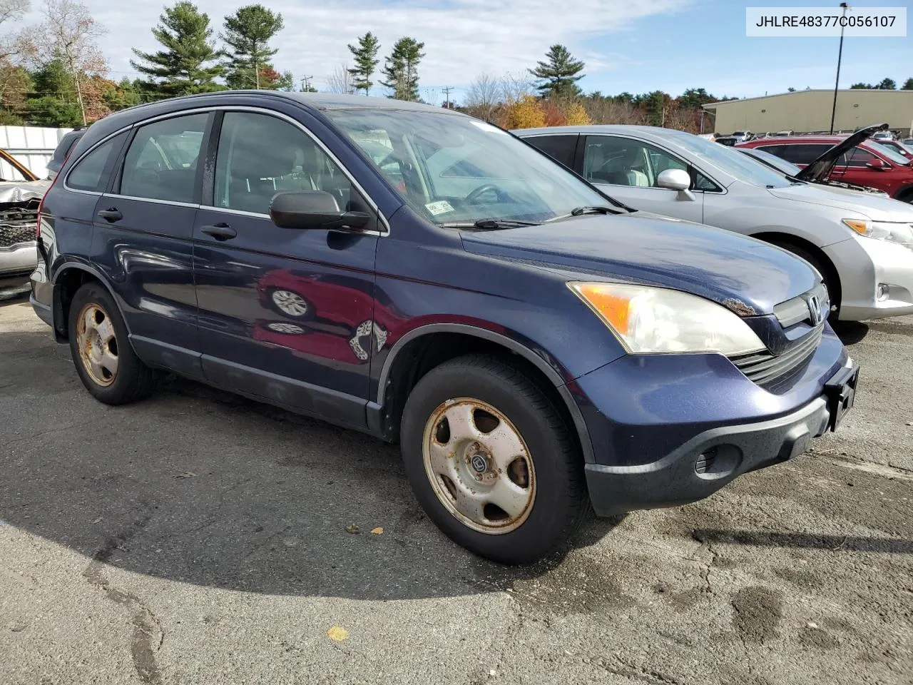 2007 Honda Cr-V Lx VIN: JHLRE48377C056107 Lot: 77802544