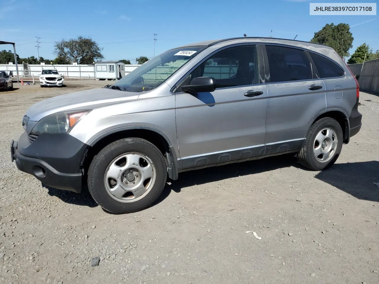 2007 Honda Cr-V Lx VIN: JHLRE38397C017108 Lot: 77893454