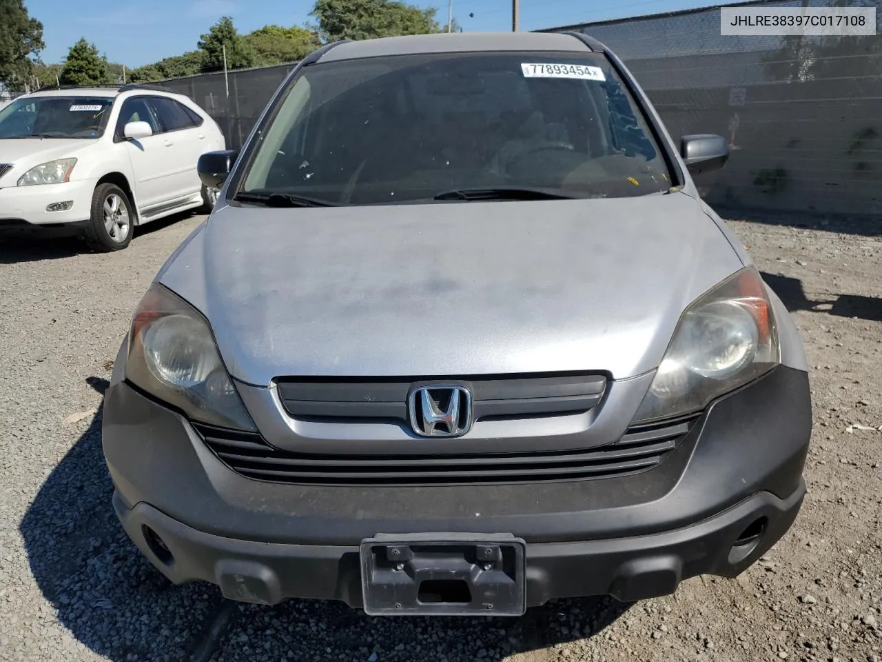 2007 Honda Cr-V Lx VIN: JHLRE38397C017108 Lot: 77893454