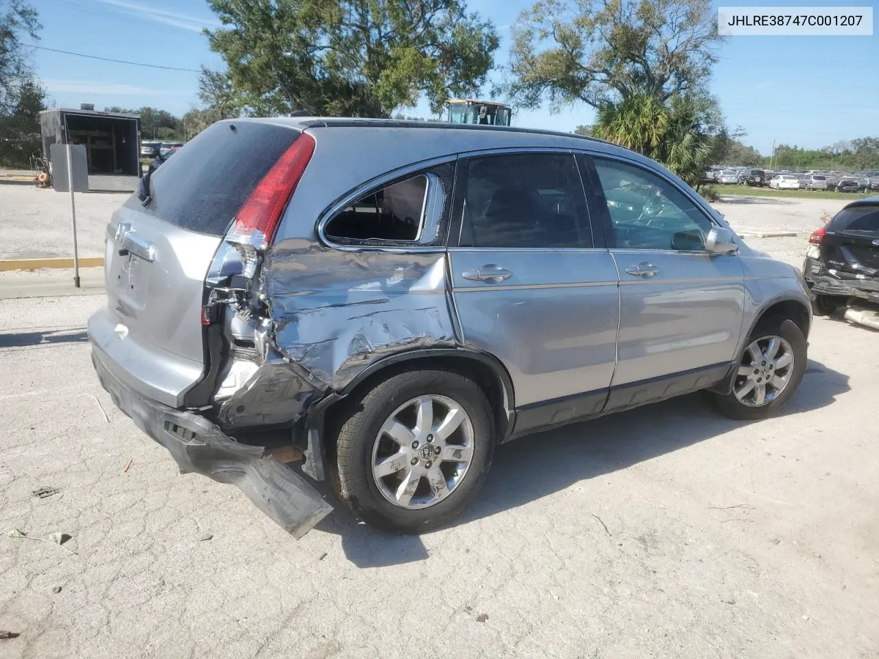 2007 Honda Cr-V Exl VIN: JHLRE38747C001207 Lot: 77909984