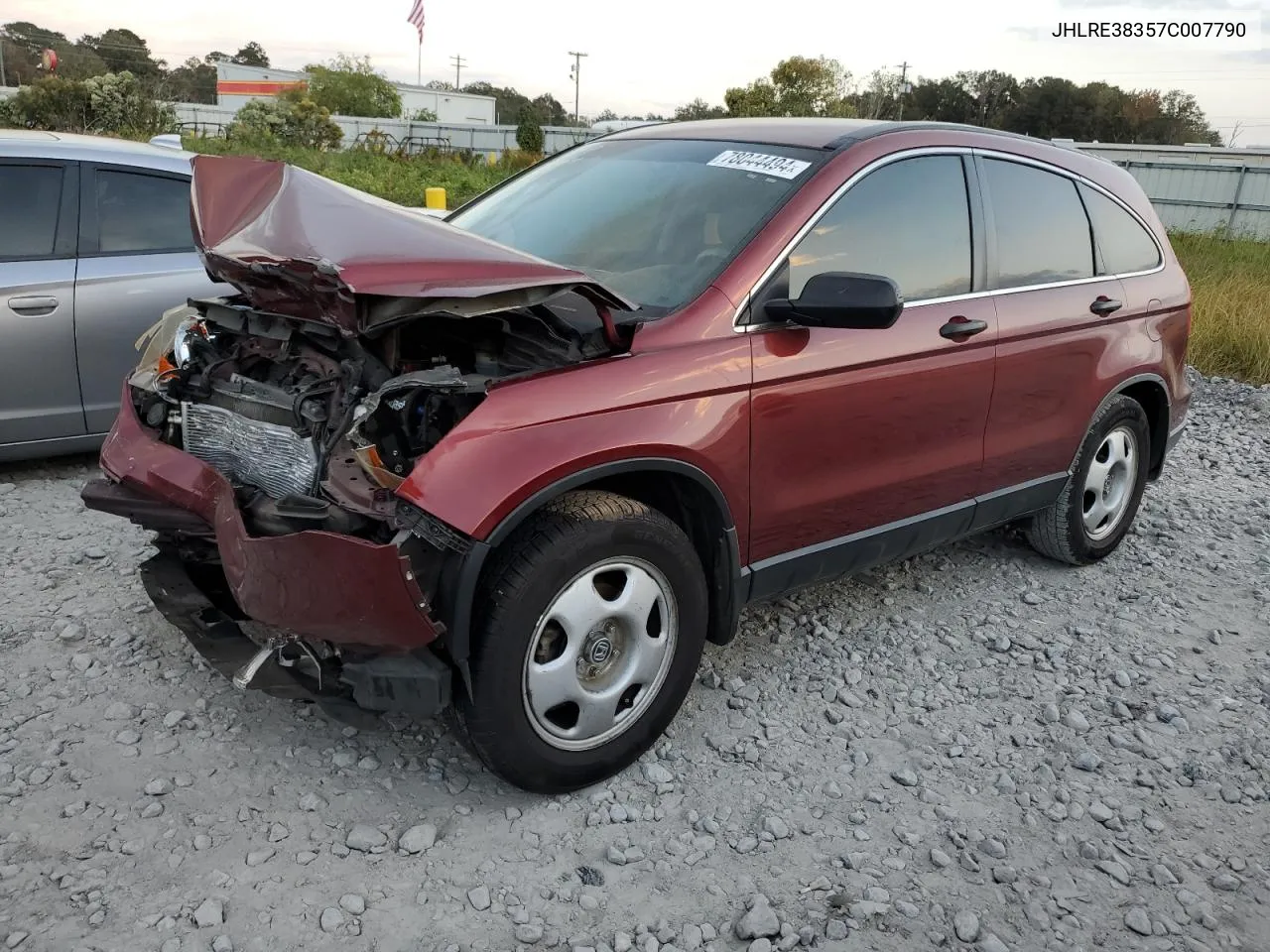 2007 Honda Cr-V Lx VIN: JHLRE38357C007790 Lot: 78044494