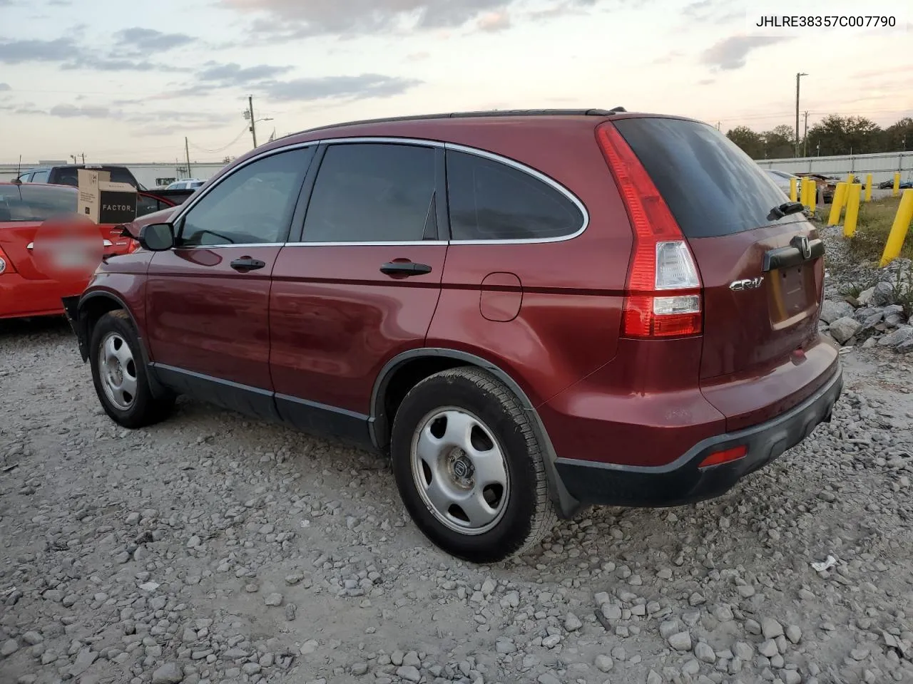 2007 Honda Cr-V Lx VIN: JHLRE38357C007790 Lot: 78044494