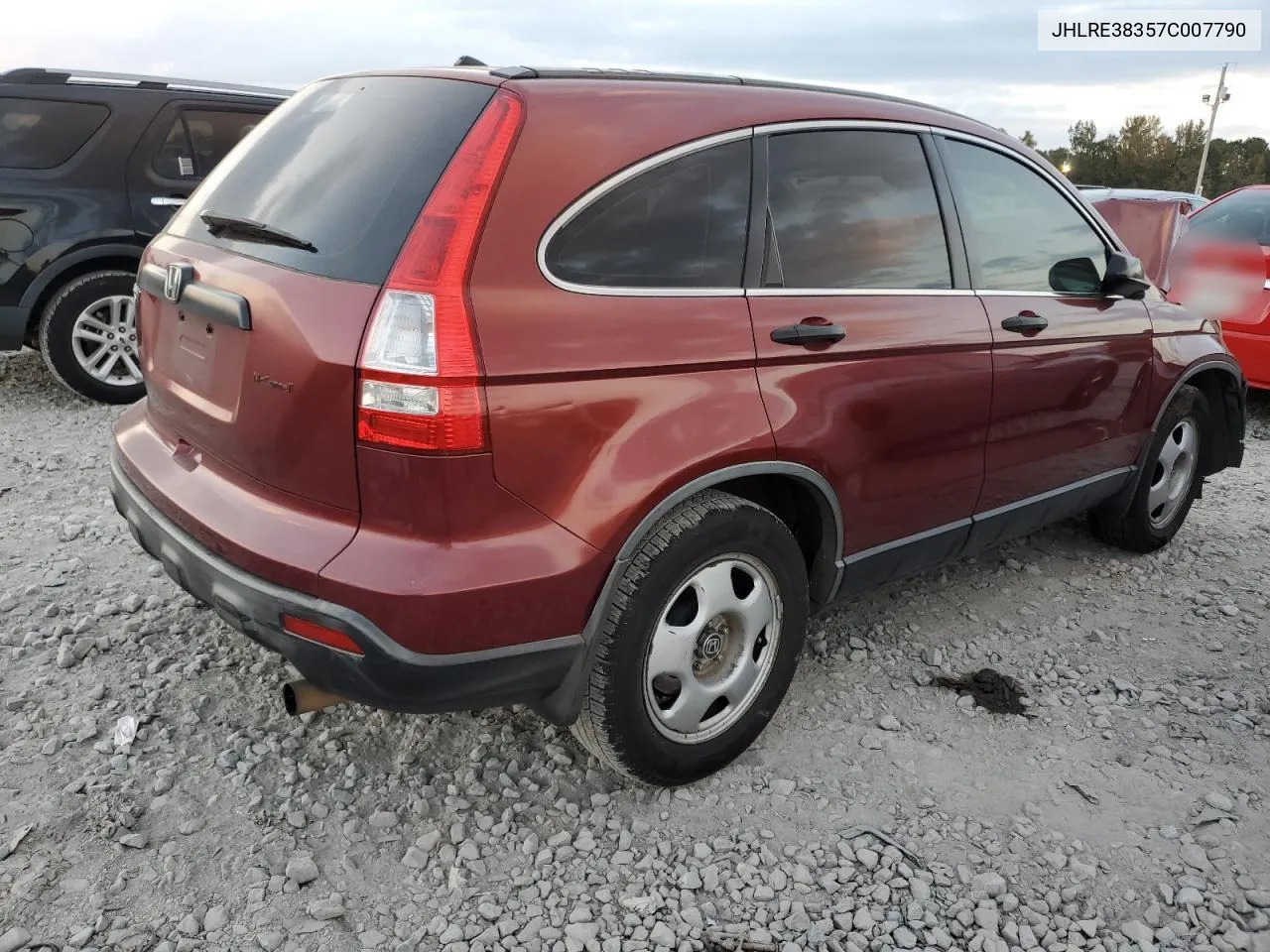 2007 Honda Cr-V Lx VIN: JHLRE38357C007790 Lot: 78044494