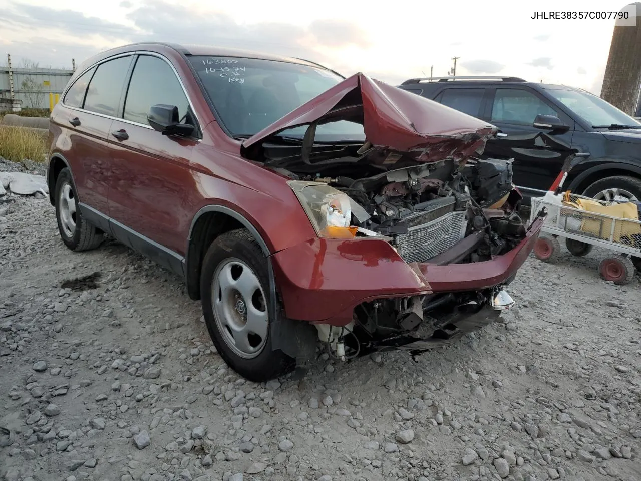 2007 Honda Cr-V Lx VIN: JHLRE38357C007790 Lot: 78044494