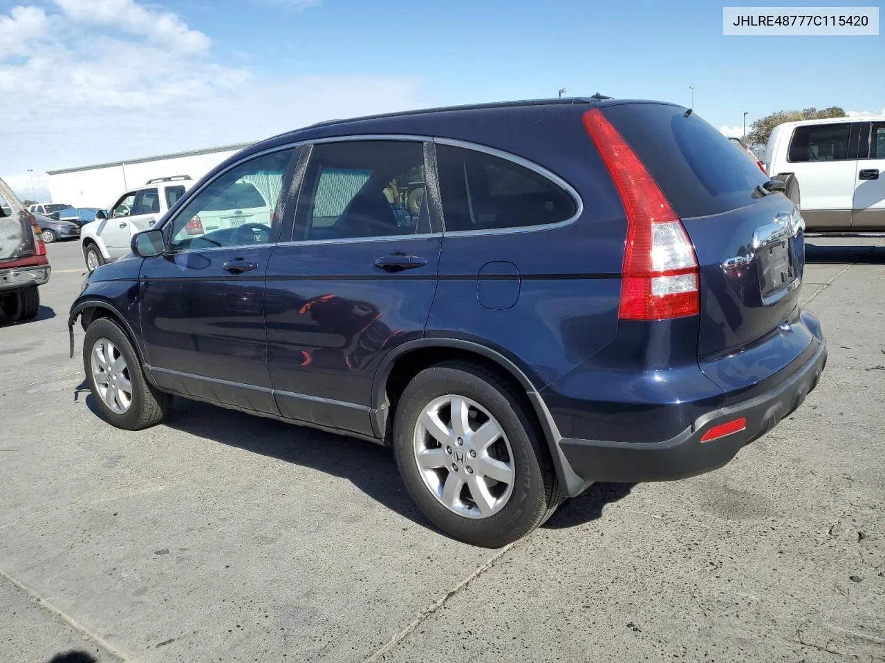 2007 Honda Cr-V Exl VIN: JHLRE48777C115420 Lot: 78190704