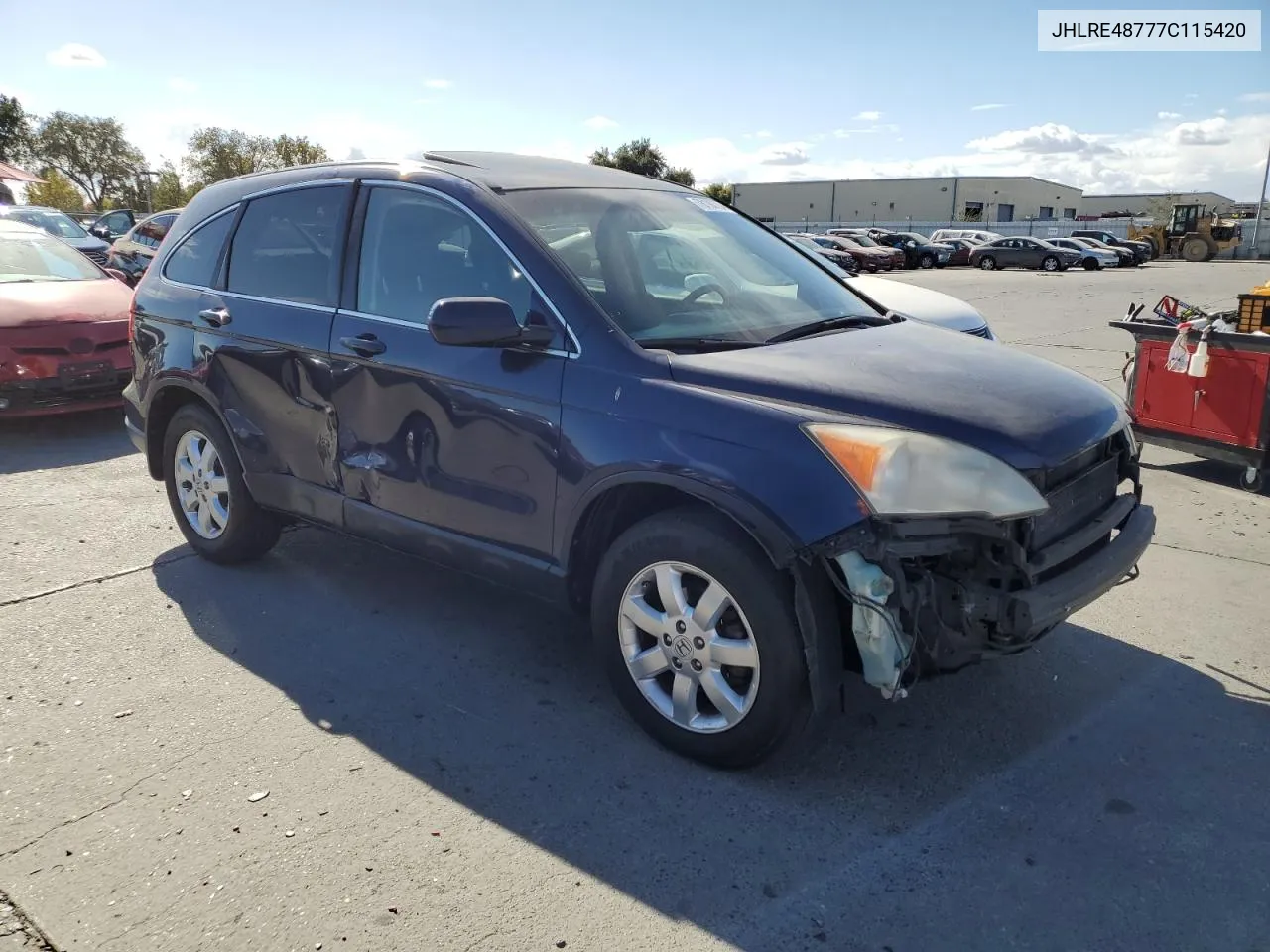 JHLRE48777C115420 2007 Honda Cr-V Exl