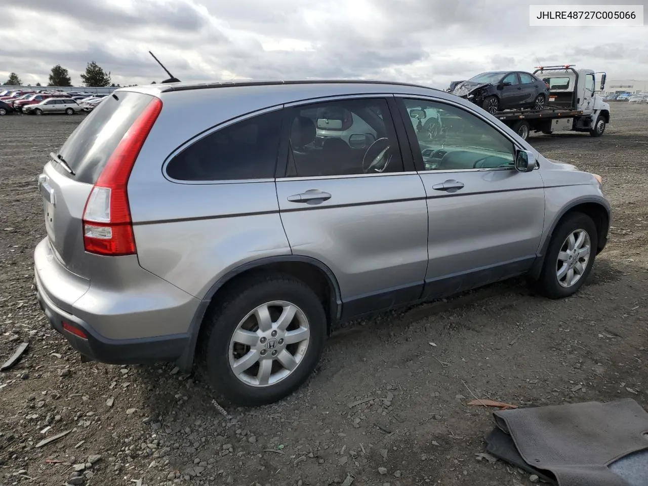 2007 Honda Cr-V Exl VIN: JHLRE48727C005066 Lot: 78262944