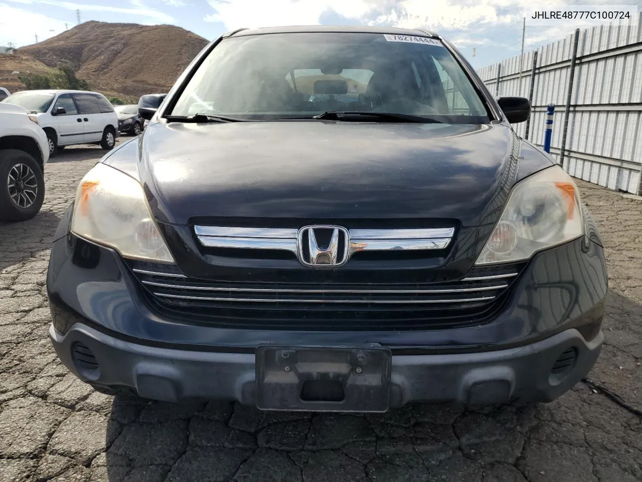 2007 Honda Cr-V Exl VIN: JHLRE48777C100724 Lot: 78274444