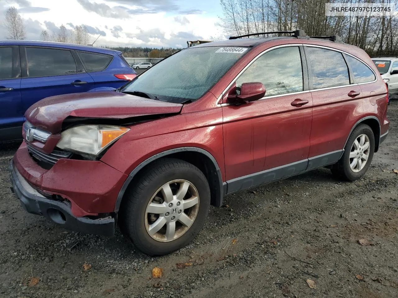 2007 Honda Cr-V Exl VIN: JHLRE48797C123745 Lot: 78488644