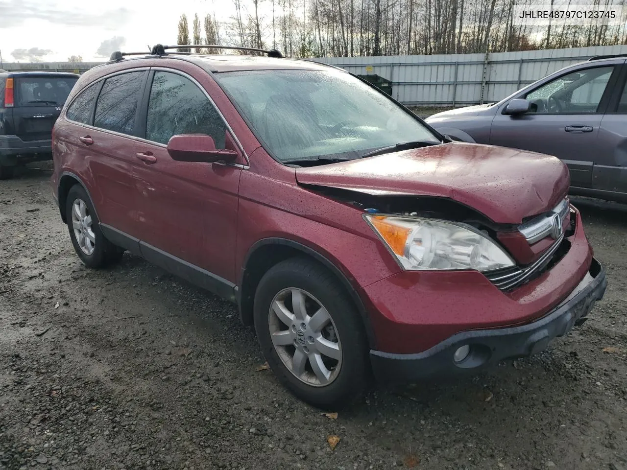 2007 Honda Cr-V Exl VIN: JHLRE48797C123745 Lot: 78488644