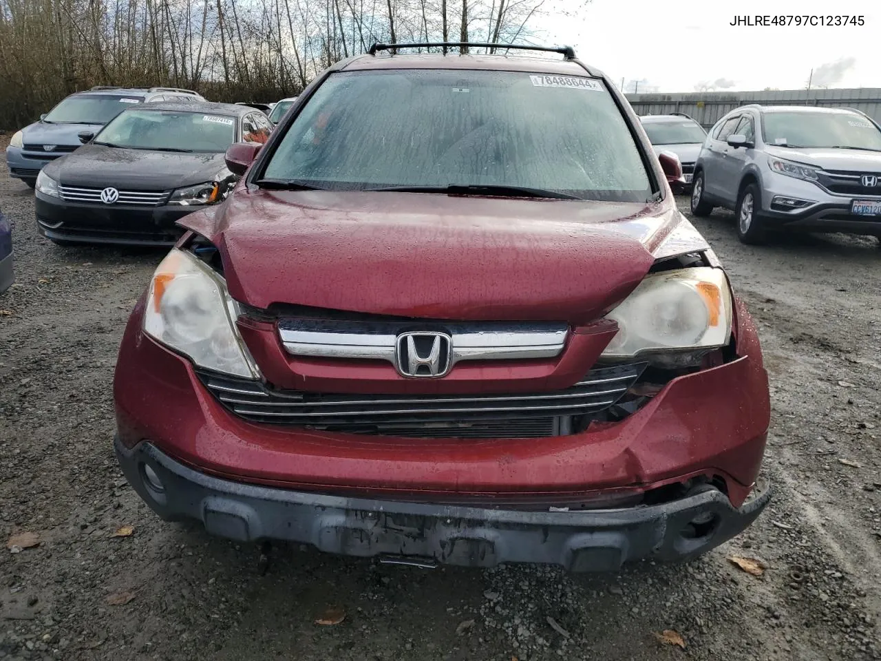 2007 Honda Cr-V Exl VIN: JHLRE48797C123745 Lot: 78488644