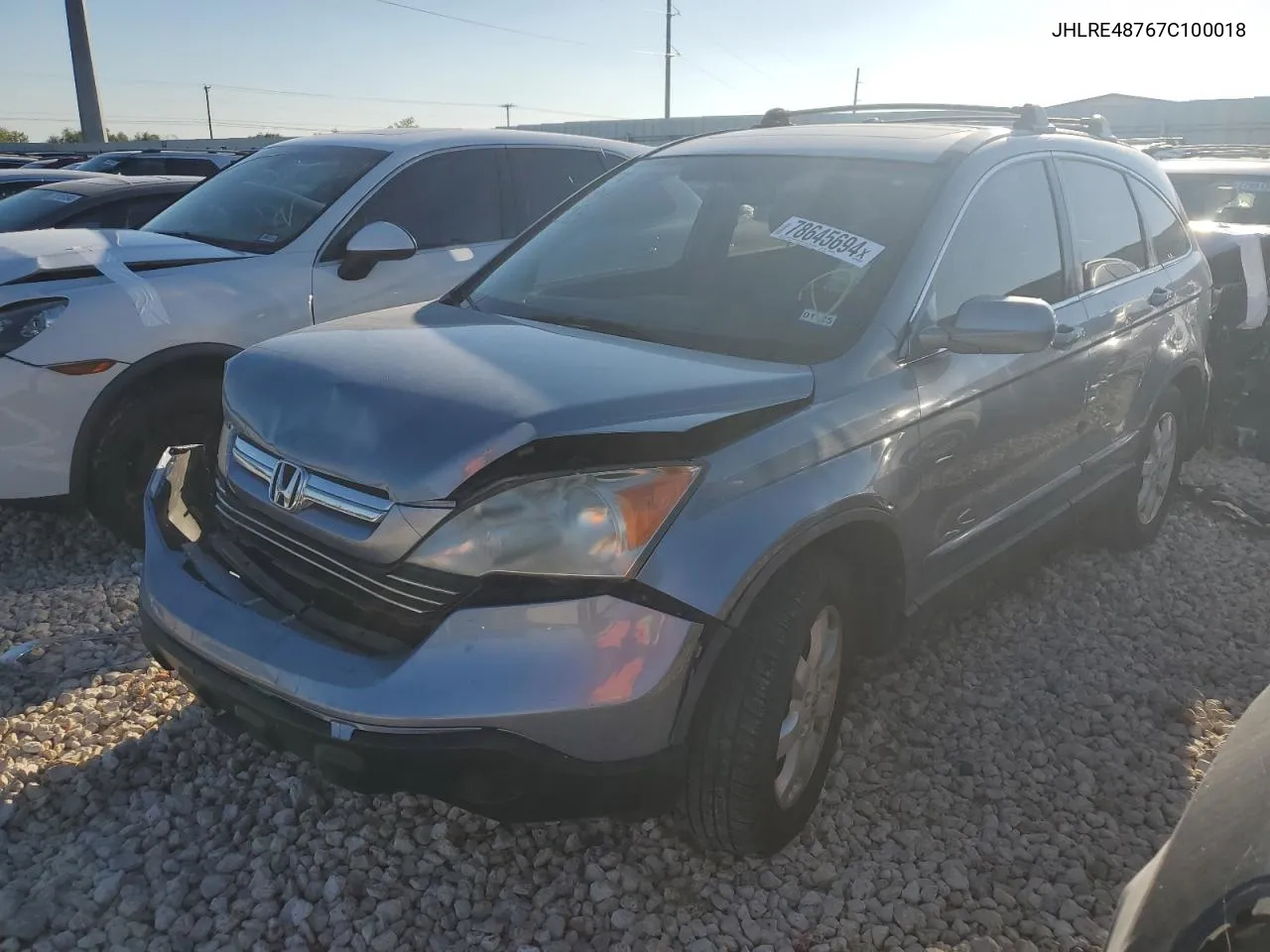 2007 Honda Cr-V Exl VIN: JHLRE48767C100018 Lot: 78645694