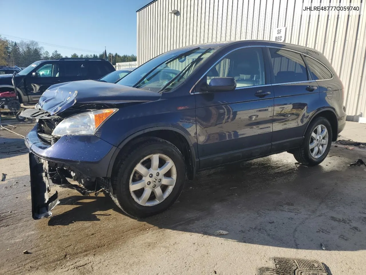 2007 Honda Cr-V Exl VIN: JHLRE48777C059740 Lot: 79202234