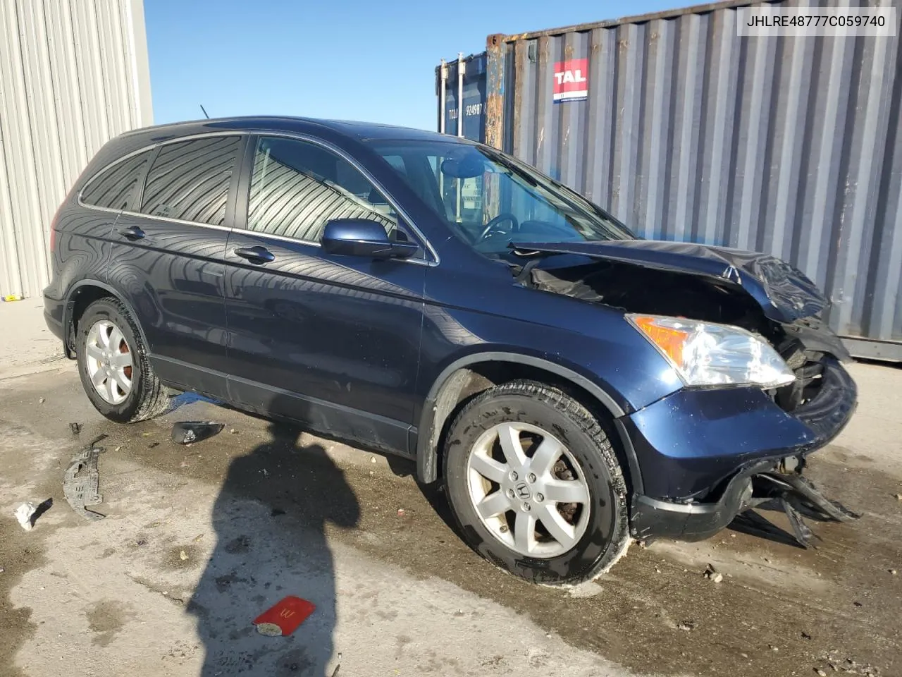 2007 Honda Cr-V Exl VIN: JHLRE48777C059740 Lot: 79202234