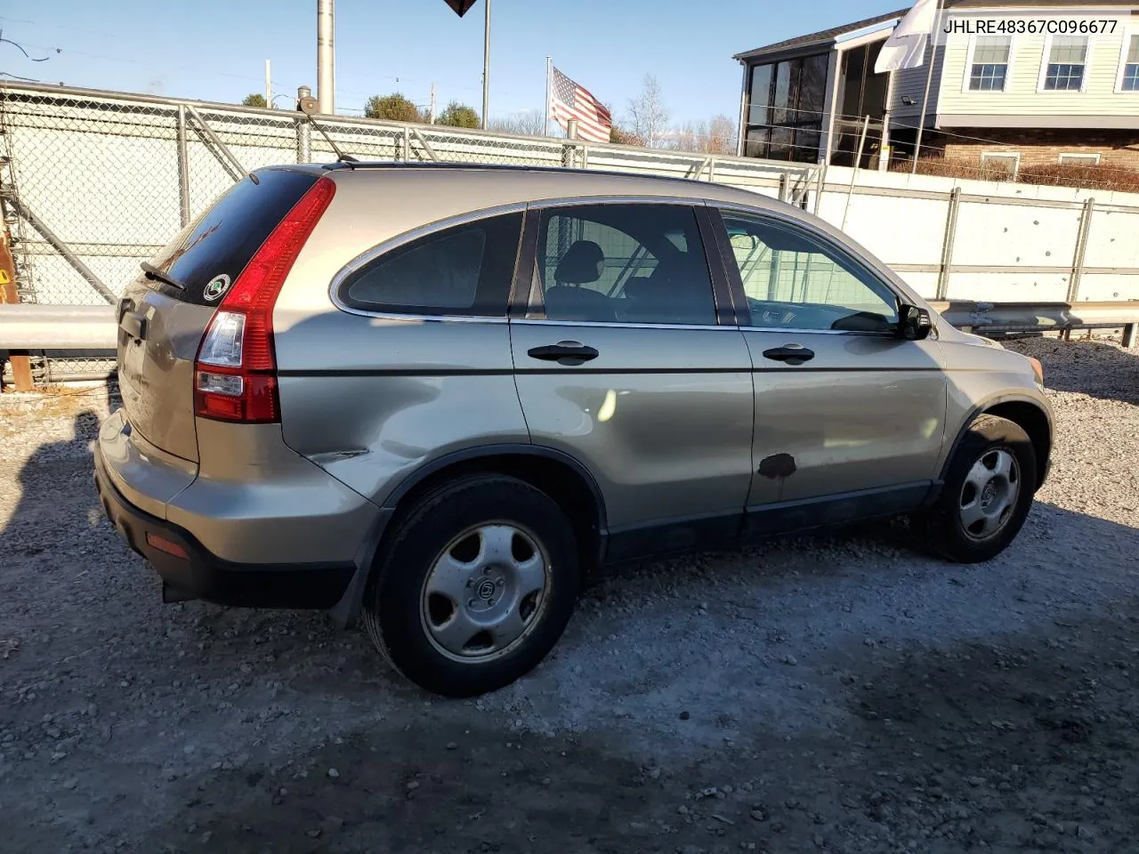 2007 Honda Cr-V Lx VIN: JHLRE48367C096677 Lot: 79303784