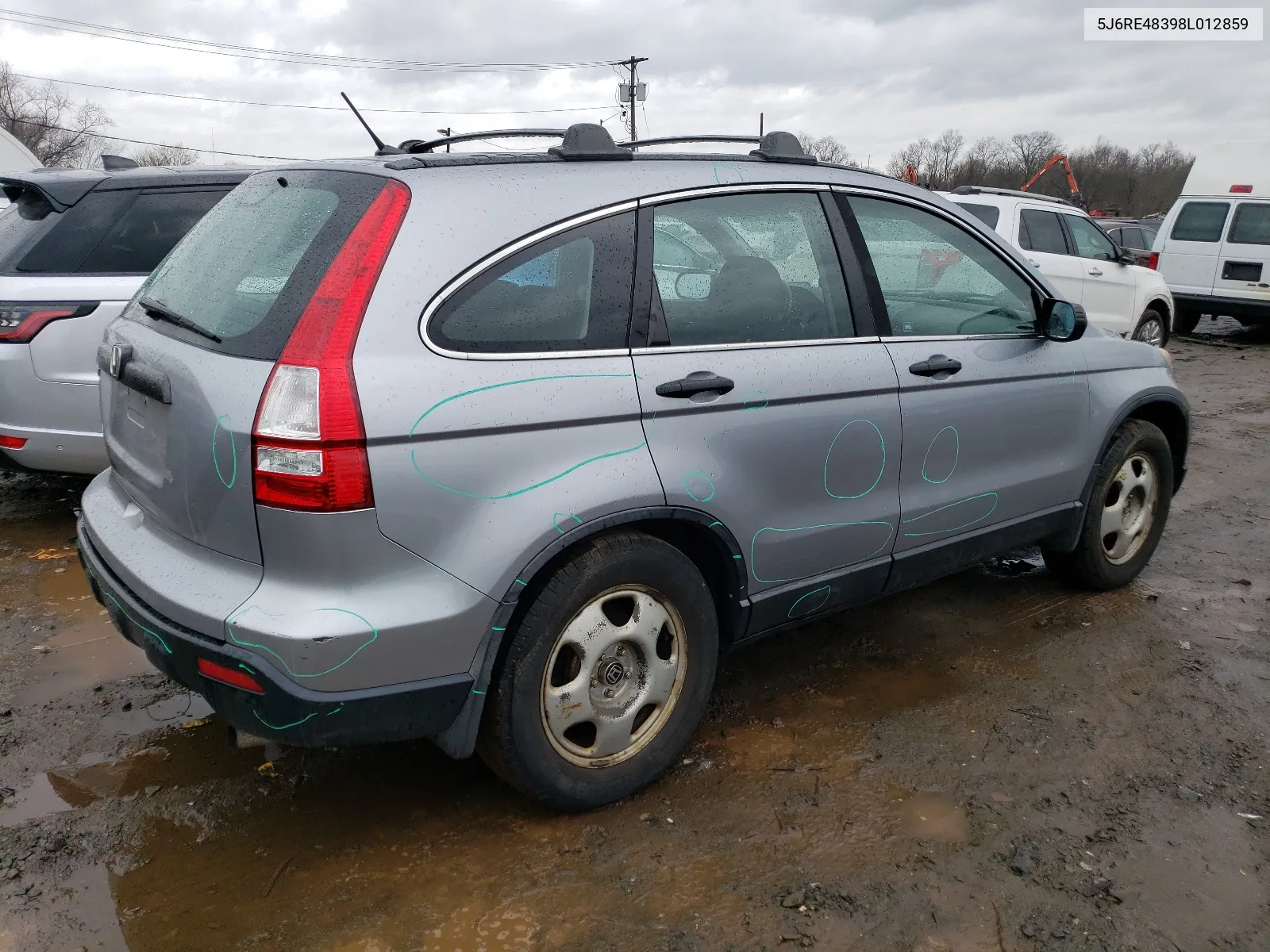 2008 Honda Cr-V Lx VIN: 5J6RE48398L012859 Lot: 43993844