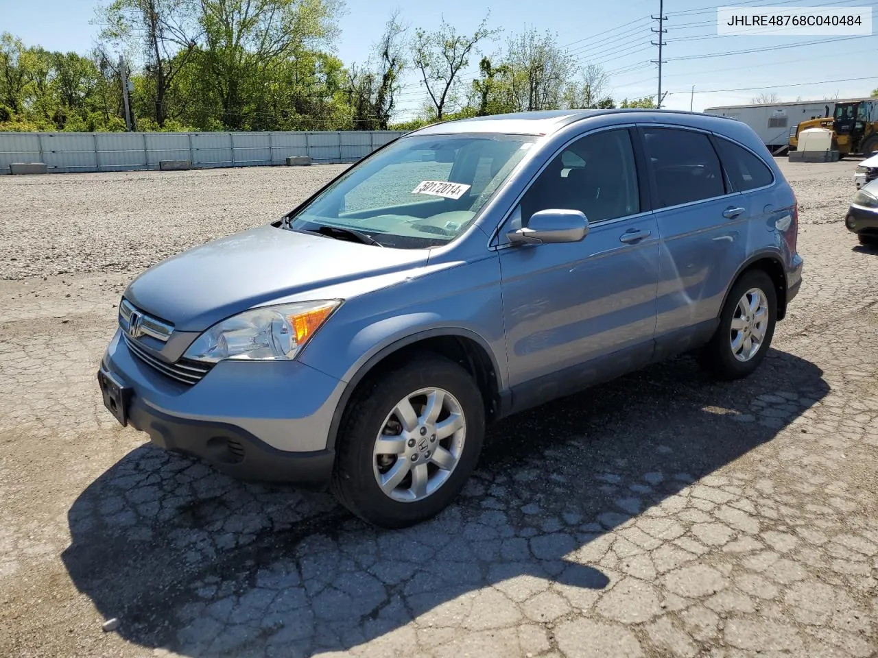 2008 Honda Cr-V Exl VIN: JHLRE48768C040484 Lot: 50172014