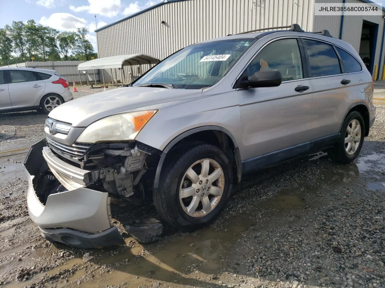 2008 Honda Cr-V Ex VIN: JHLRE38568C005744 Lot: 54145404