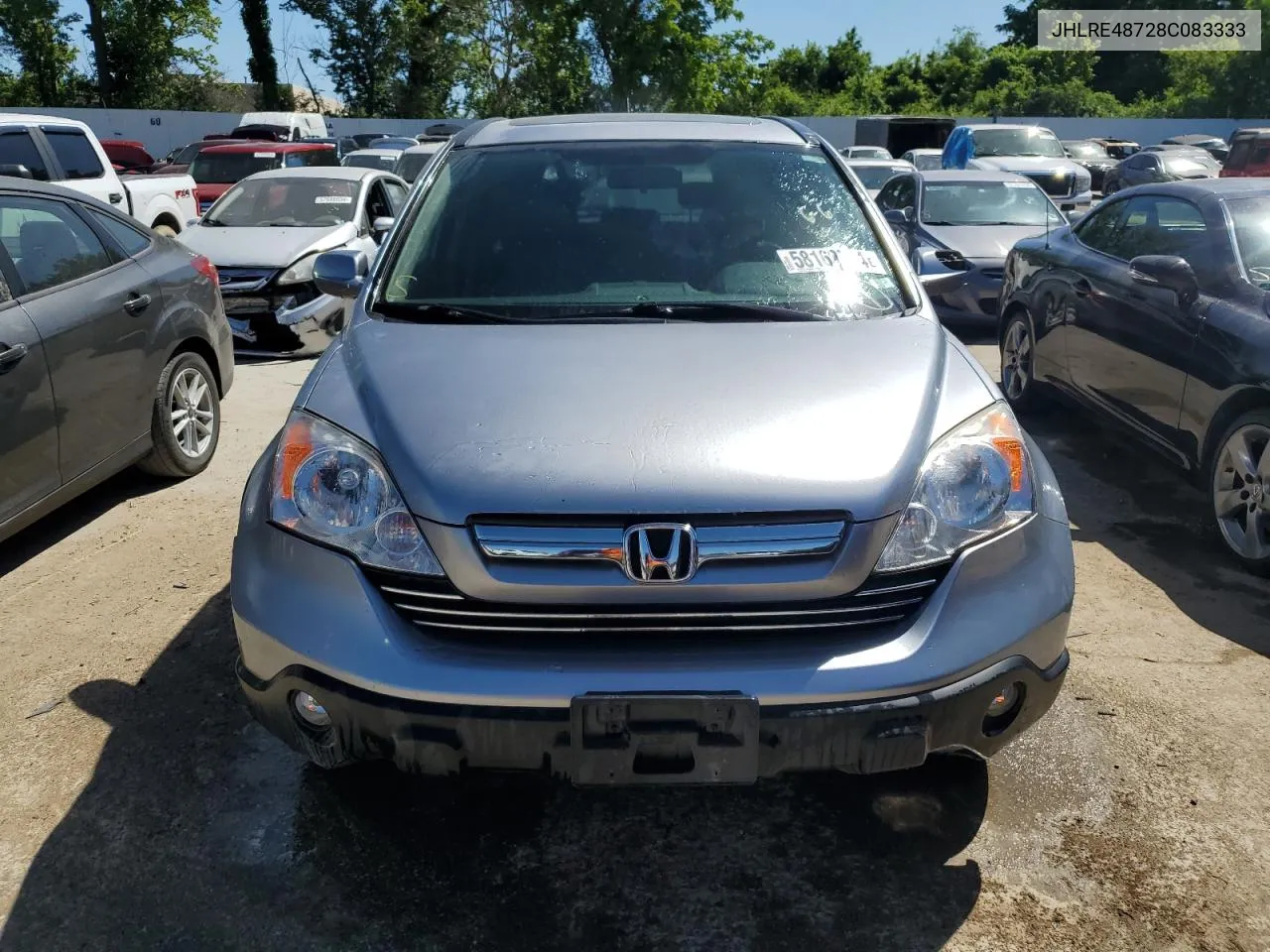 2008 Honda Cr-V Exl VIN: JHLRE48728C083333 Lot: 58162744