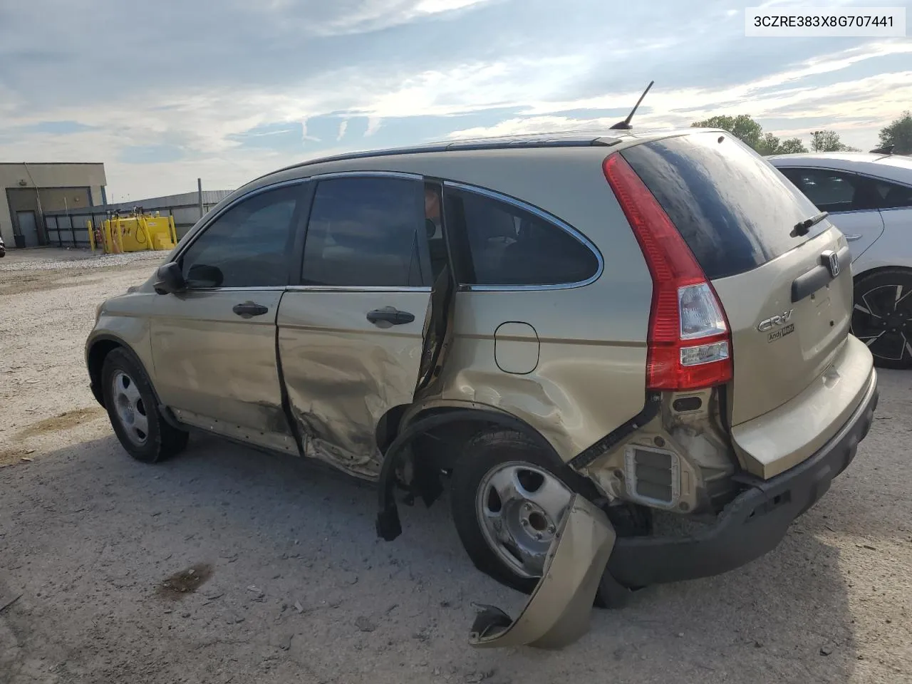 2008 Honda Cr-V Lx VIN: 3CZRE383X8G707441 Lot: 60861654