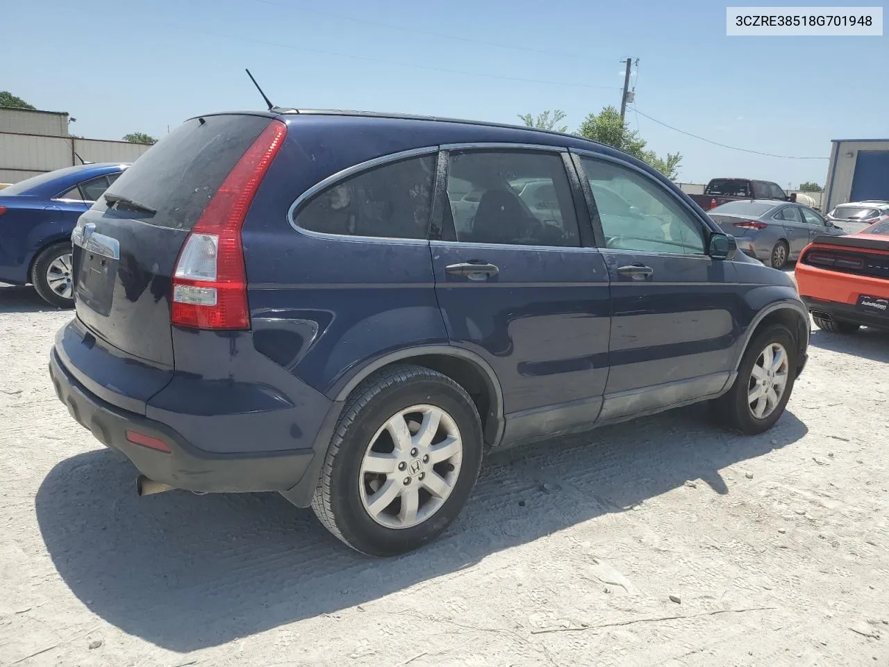 2008 Honda Cr-V Ex VIN: 3CZRE38518G701948 Lot: 61941134