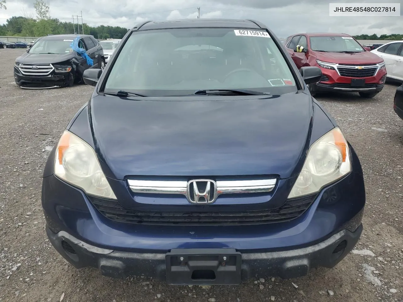 2008 Honda Cr-V Ex VIN: JHLRE48548C027814 Lot: 62715914