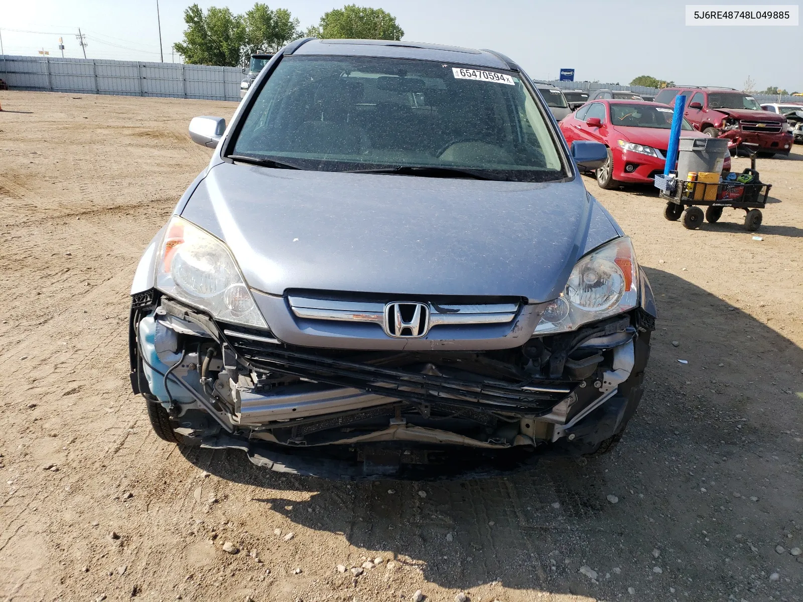 2008 Honda Cr-V Exl VIN: 5J6RE48748L049885 Lot: 65470594