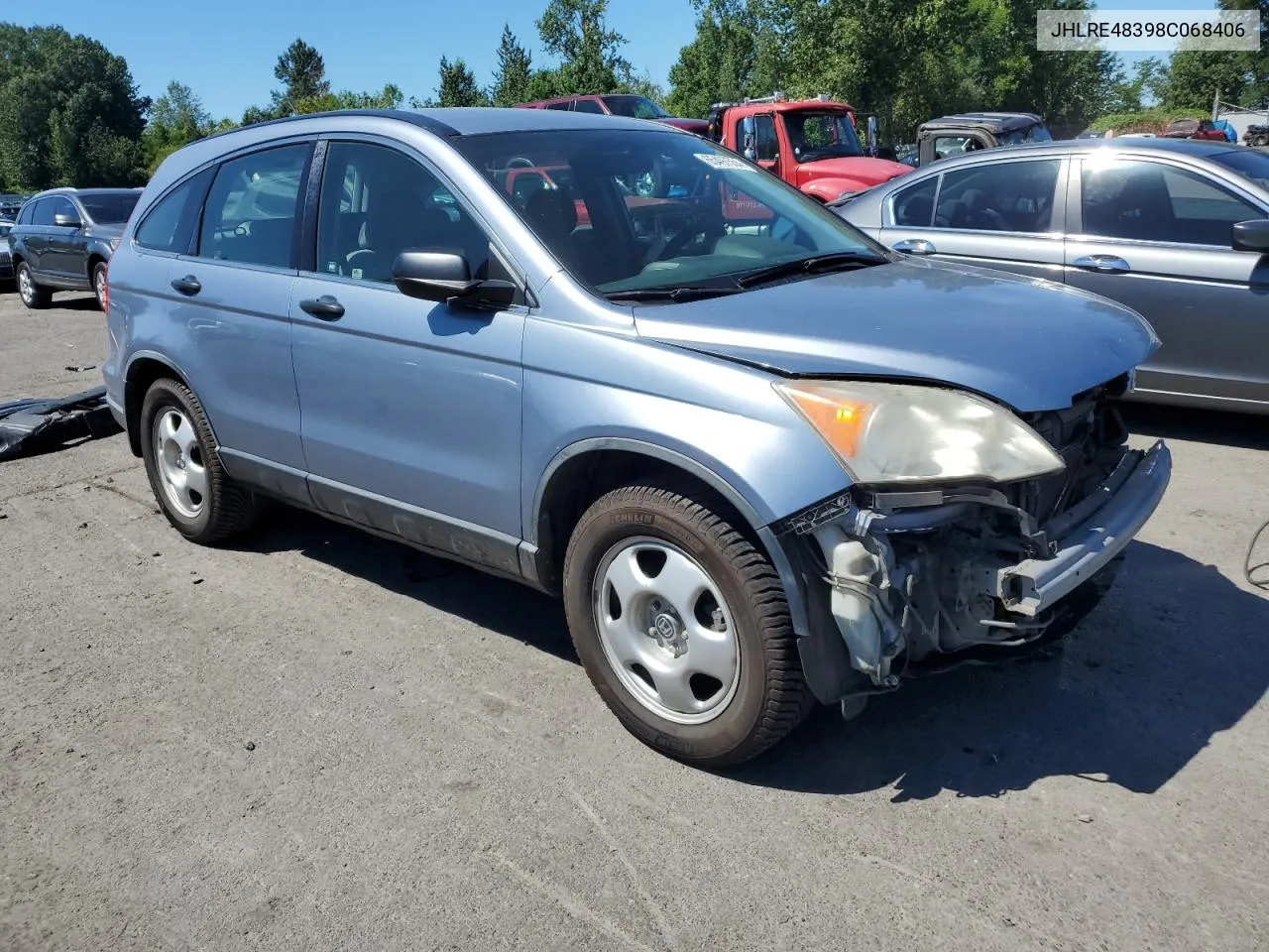 2008 Honda Cr-V Lx VIN: JHLRE48398C068406 Lot: 65497554