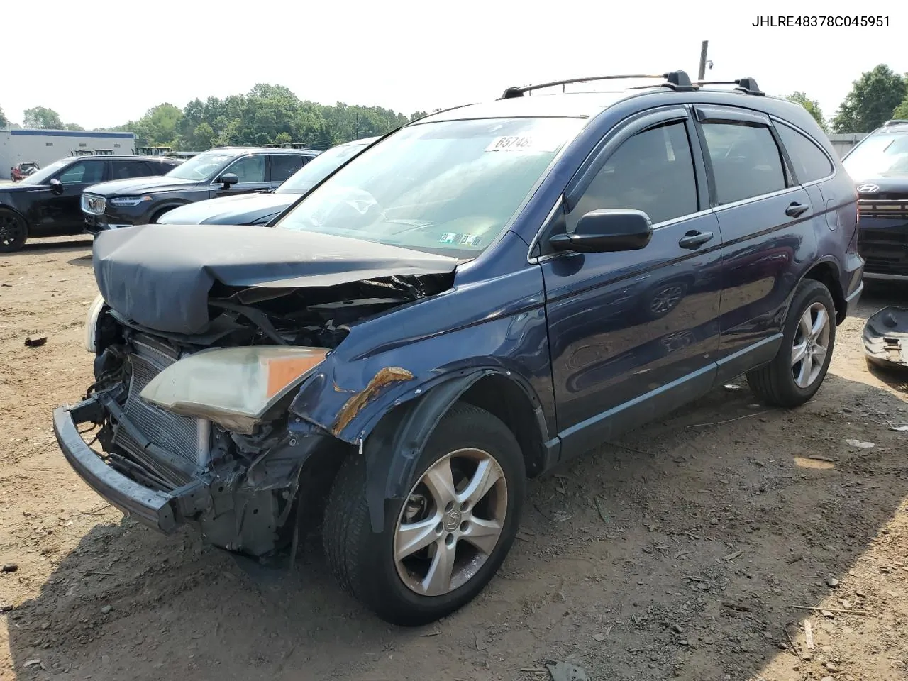 JHLRE48378C045951 2008 Honda Cr-V Lx