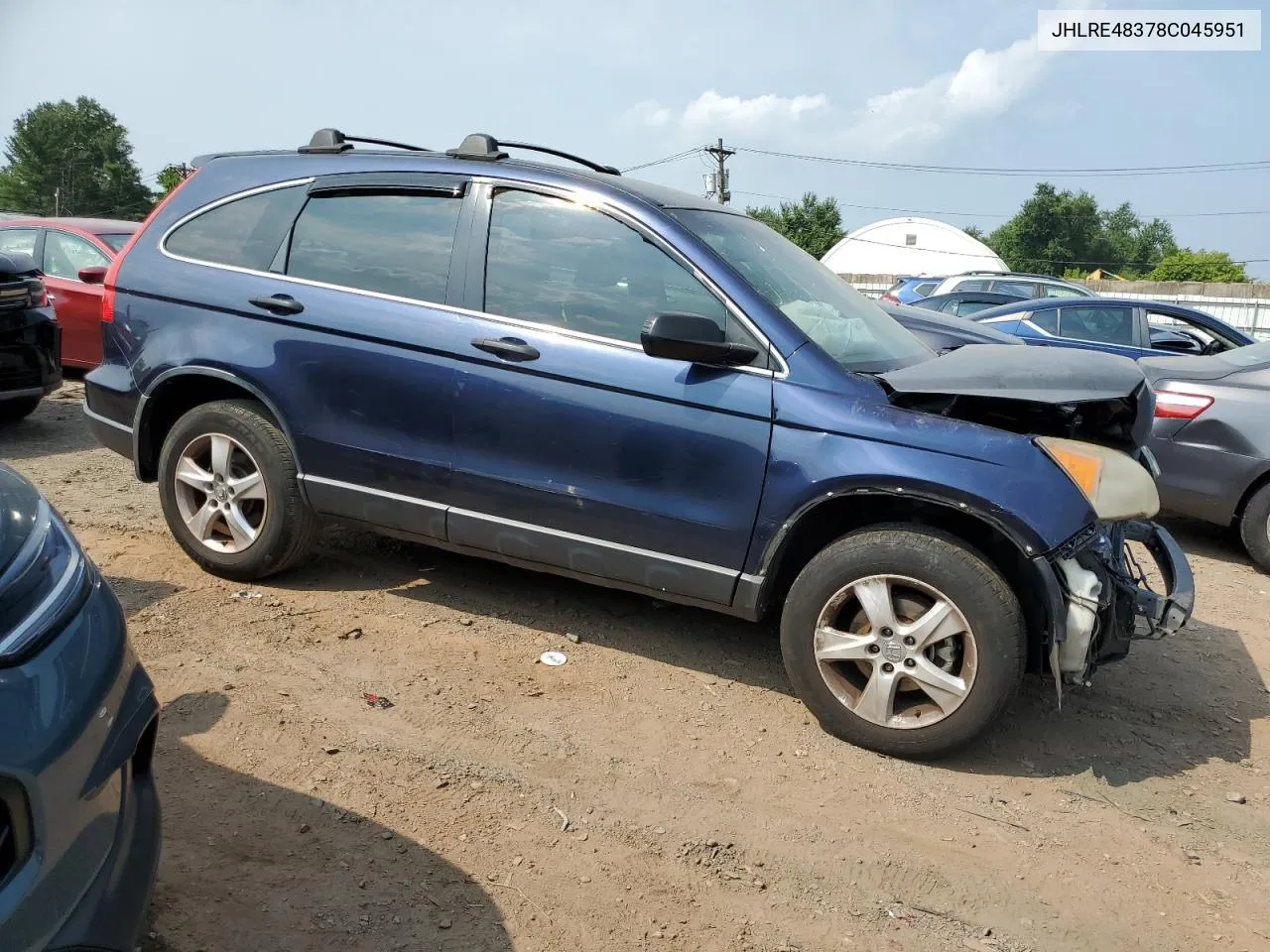 2008 Honda Cr-V Lx VIN: JHLRE48378C045951 Lot: 65748984