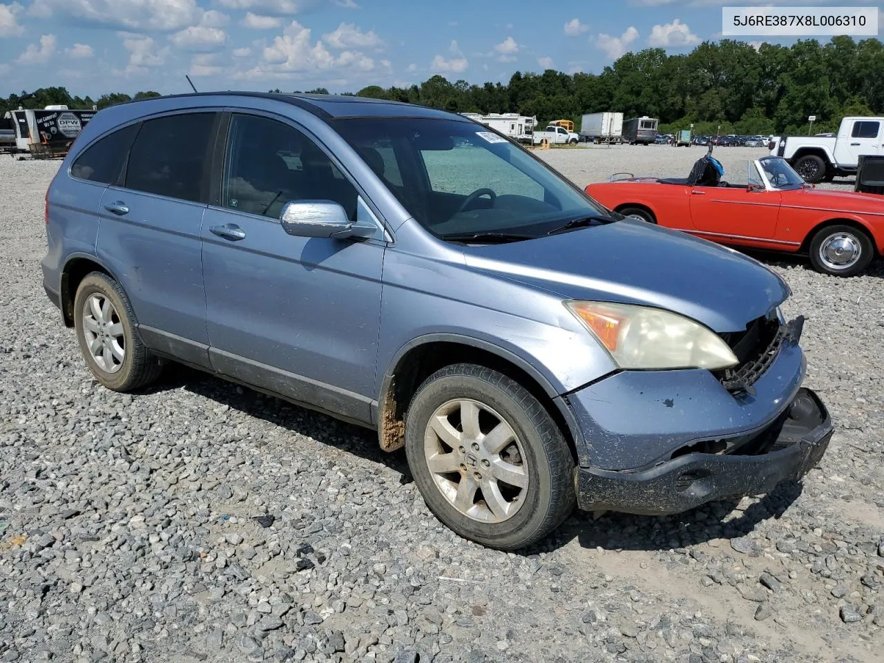 2008 Honda Cr-V Exl VIN: 5J6RE387X8L006310 Lot: 66316464