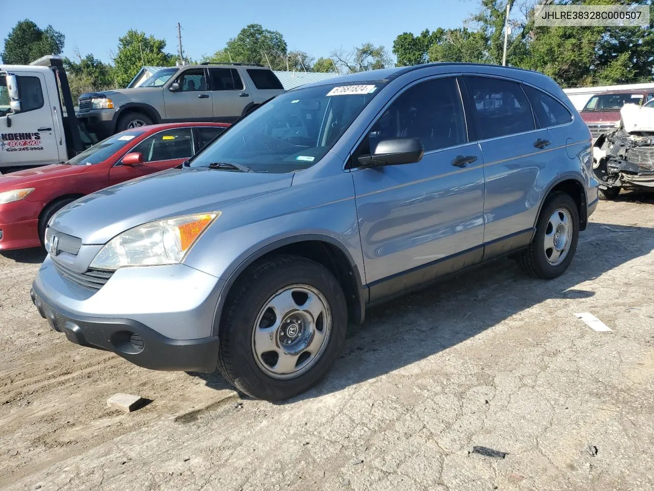 2008 Honda Cr-V Lx VIN: JHLRE38328C000507 Lot: 67681824