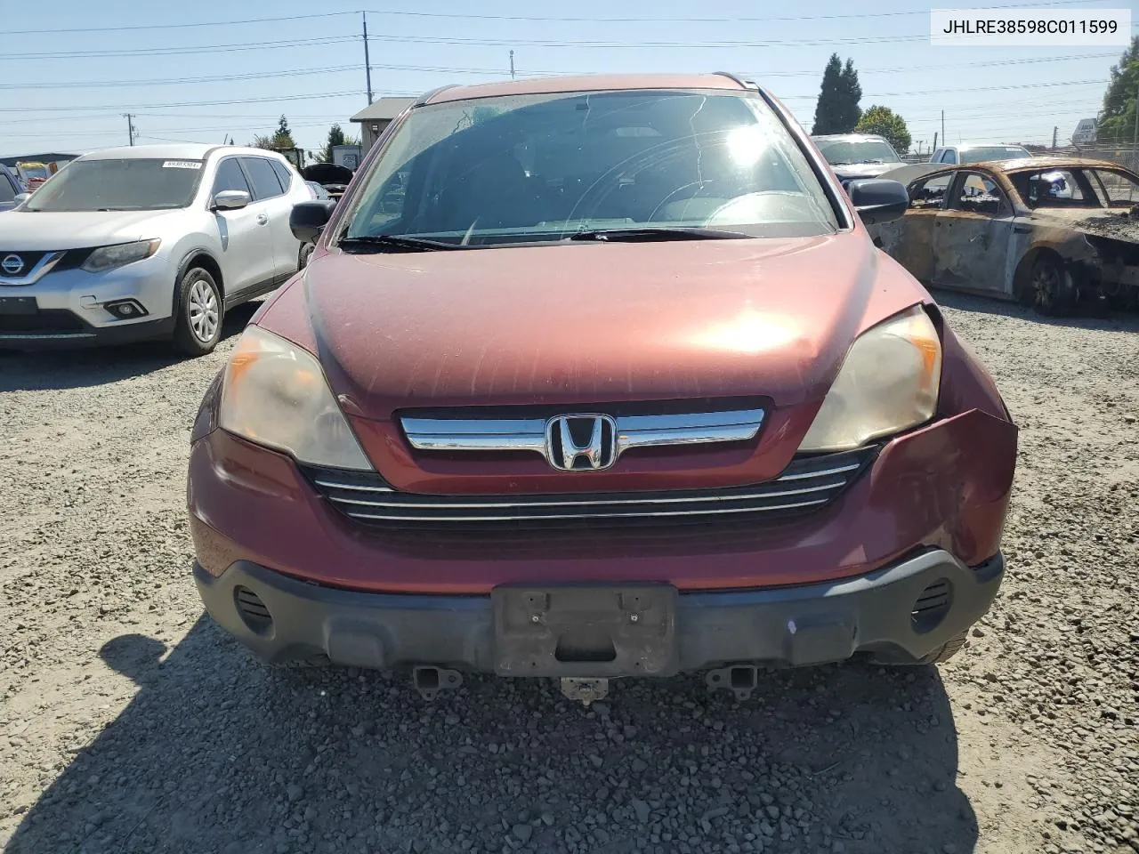 JHLRE38598C011599 2008 Honda Cr-V Ex