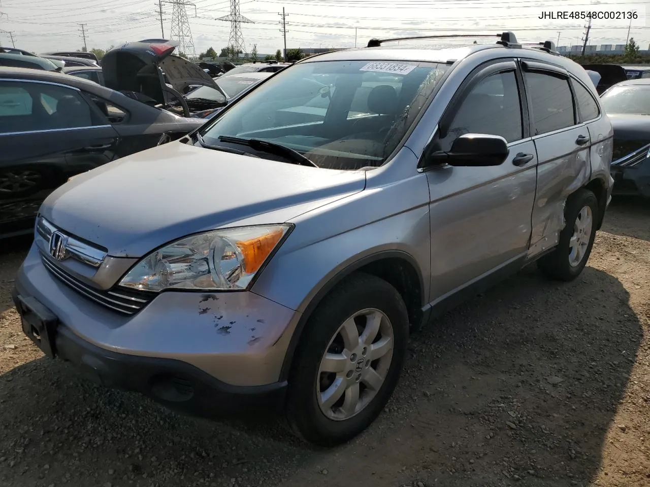 JHLRE48548C002136 2008 Honda Cr-V Ex