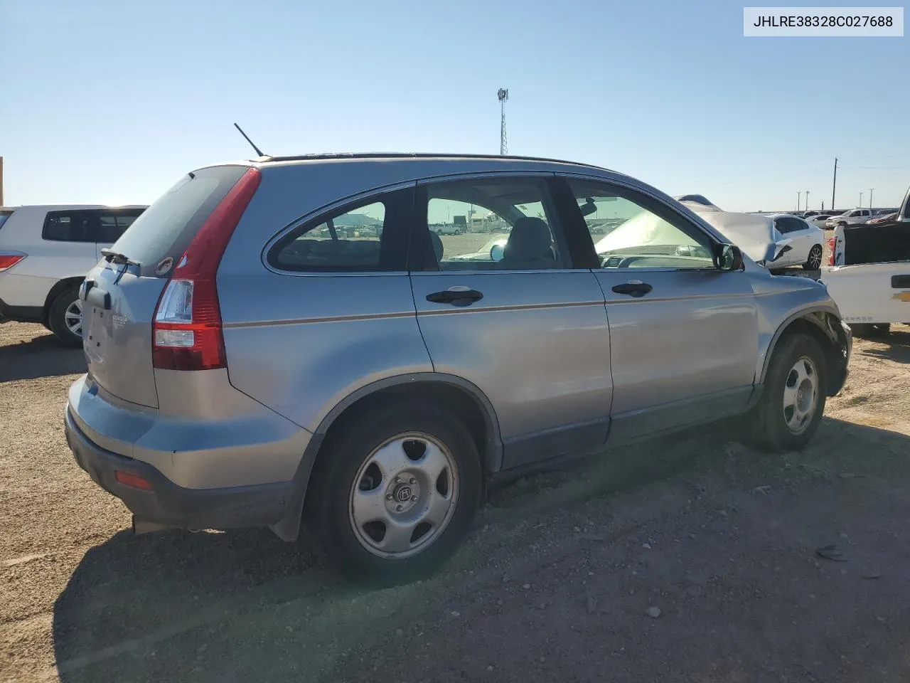 JHLRE38328C027688 2008 Honda Cr-V Lx