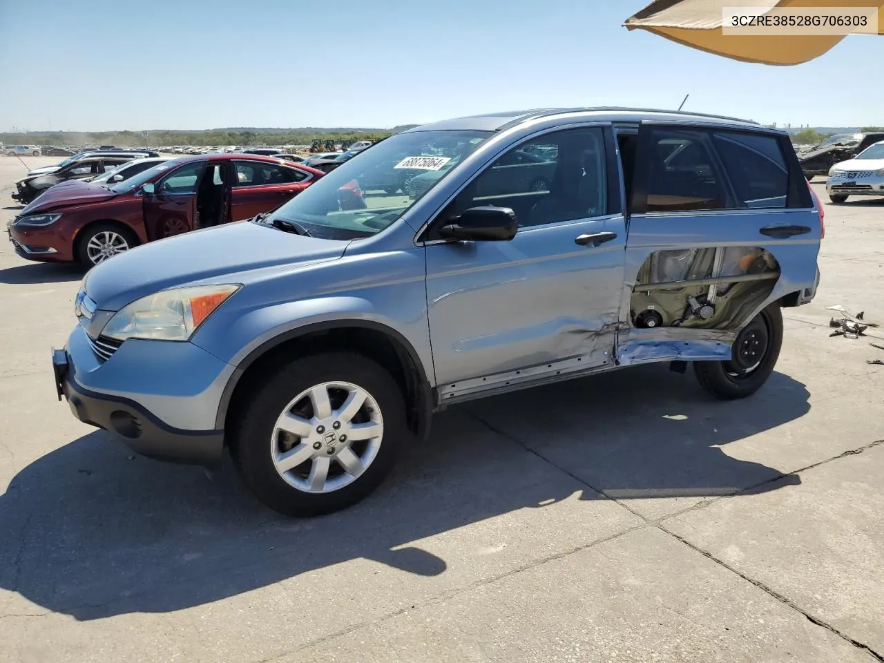 2008 Honda Cr-V Ex VIN: 3CZRE38528G706303 Lot: 68875064