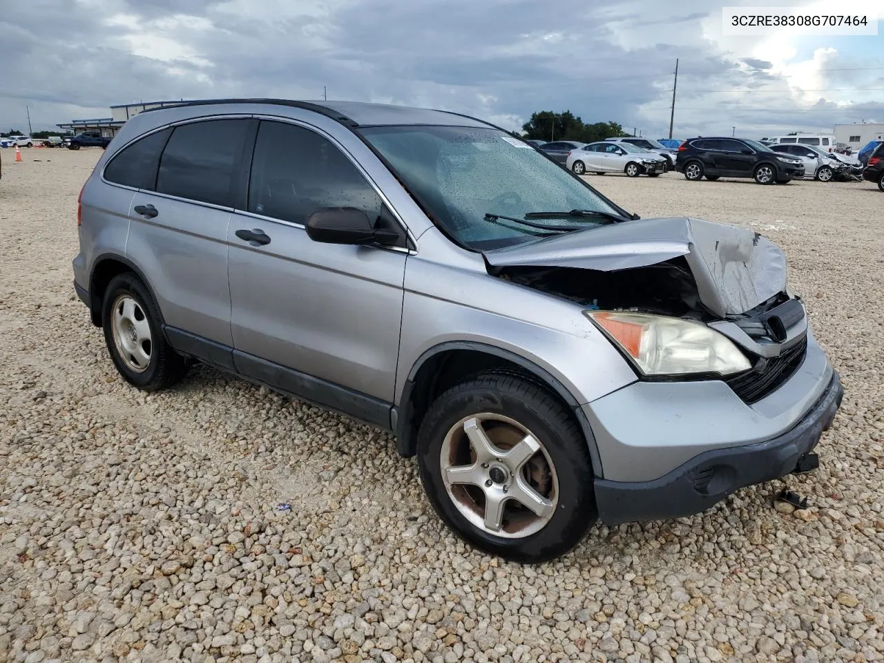 2008 Honda Cr-V Lx VIN: 3CZRE38308G707464 Lot: 69036994