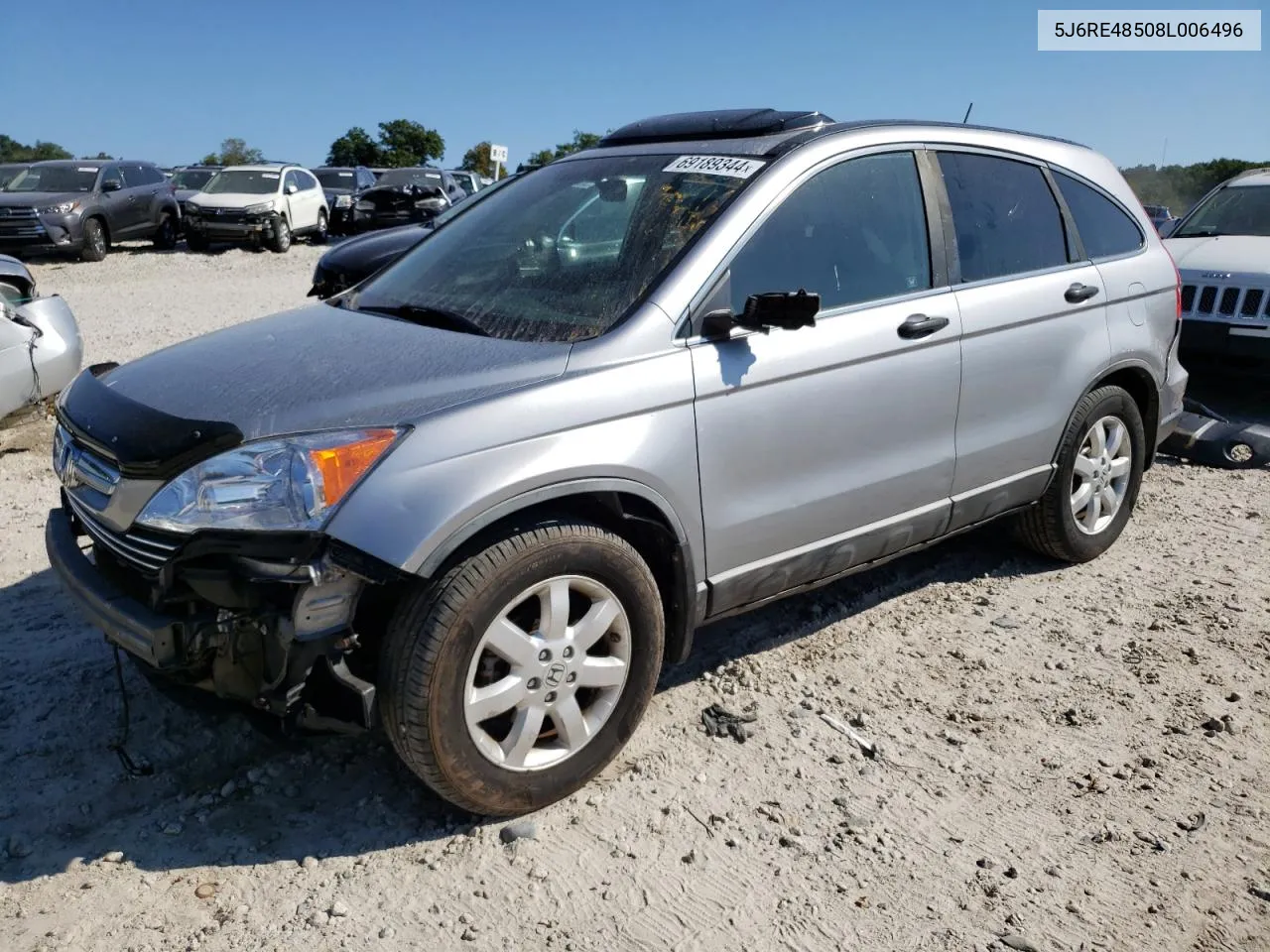 2008 Honda Cr-V Ex VIN: 5J6RE48508L006496 Lot: 69189344