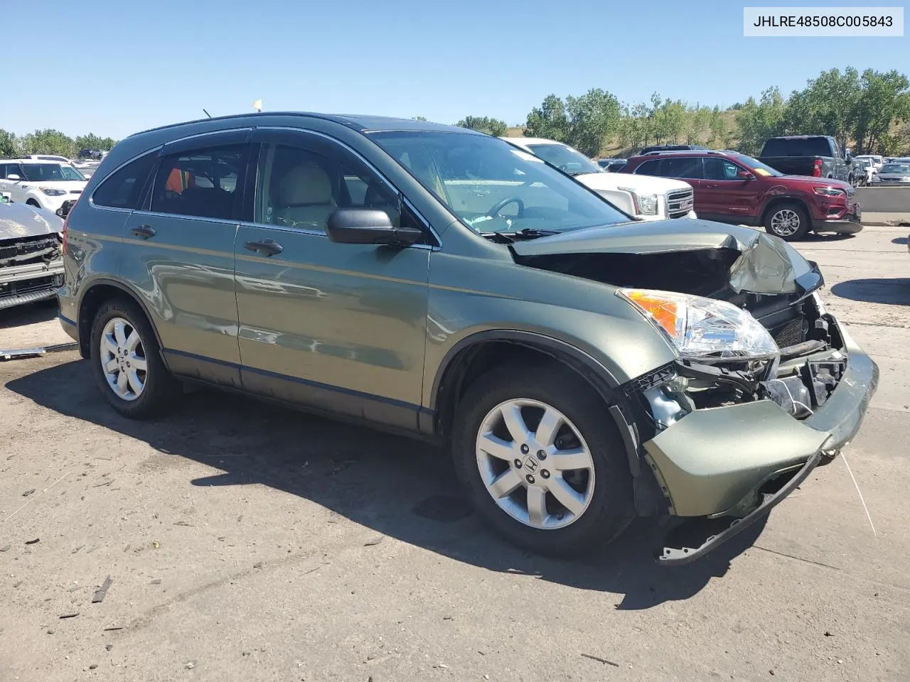 JHLRE48508C005843 2008 Honda Cr-V Ex