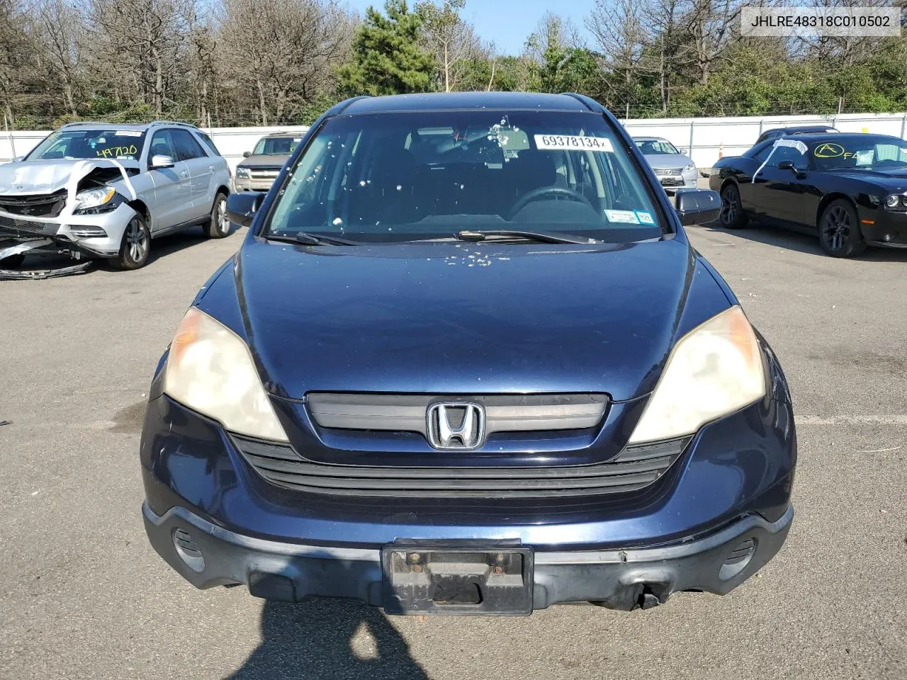 2008 Honda Cr-V Lx VIN: JHLRE48318C010502 Lot: 69378134