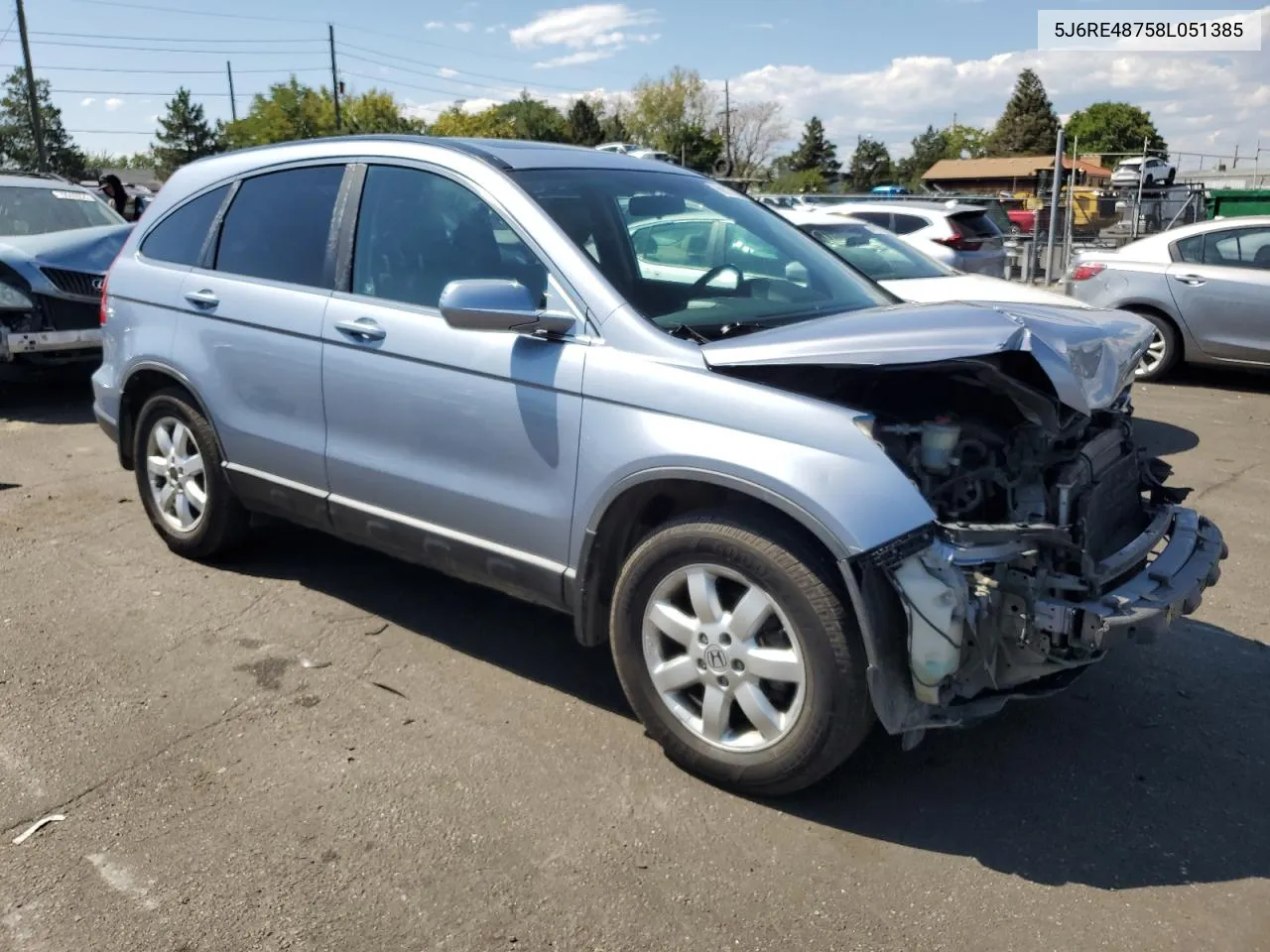 2008 Honda Cr-V Exl VIN: 5J6RE48758L051385 Lot: 69827594