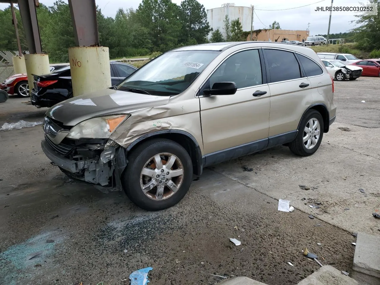 2008 Honda Cr-V Ex VIN: JHLRE38508C030252 Lot: 69891954