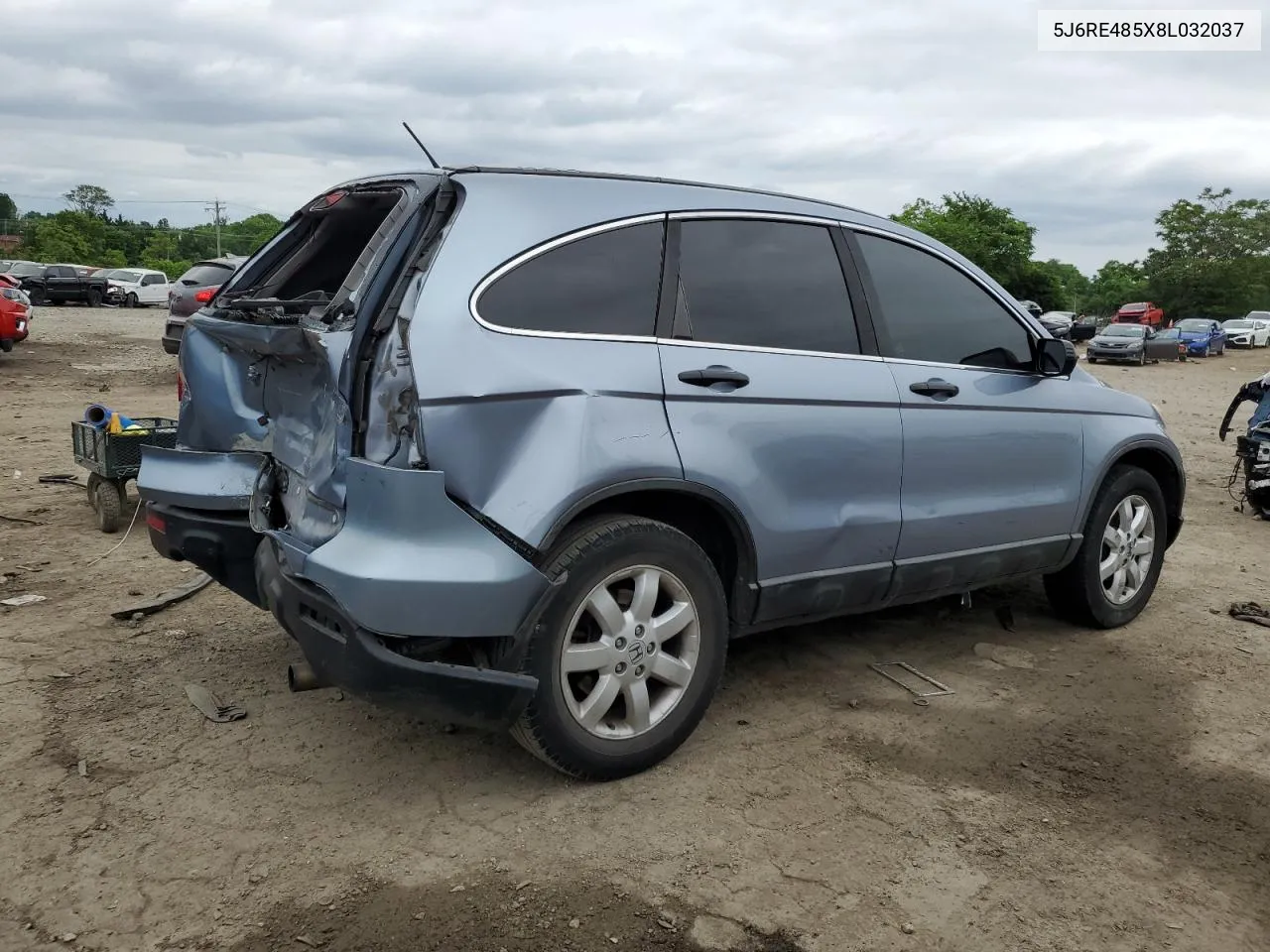 2008 Honda Cr-V Ex VIN: 5J6RE485X8L032037 Lot: 70007954